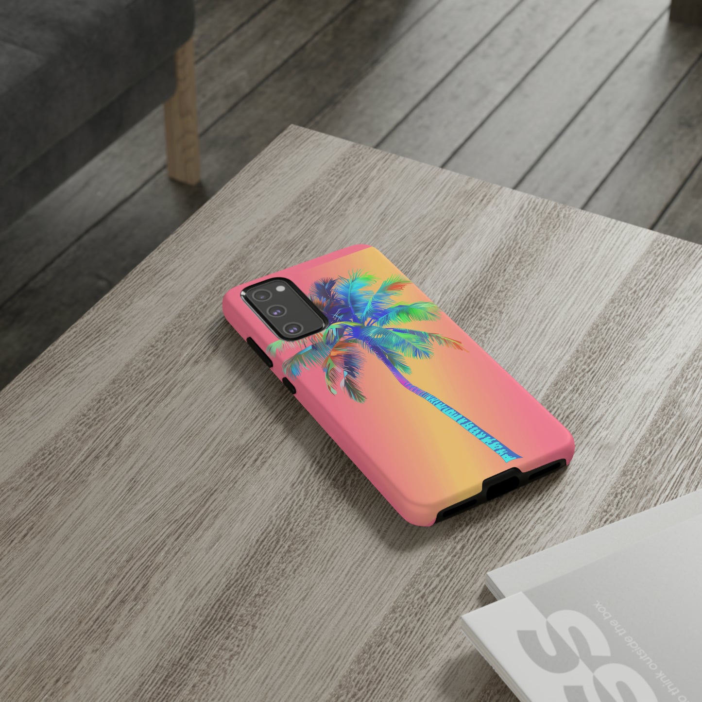 Palm Tree Pink Hawaiian Tropical Phone Case, 808, Island Tropics, Wireless Compatible, Protective Cell Phone Case for iPhone, Samsung, Pixel