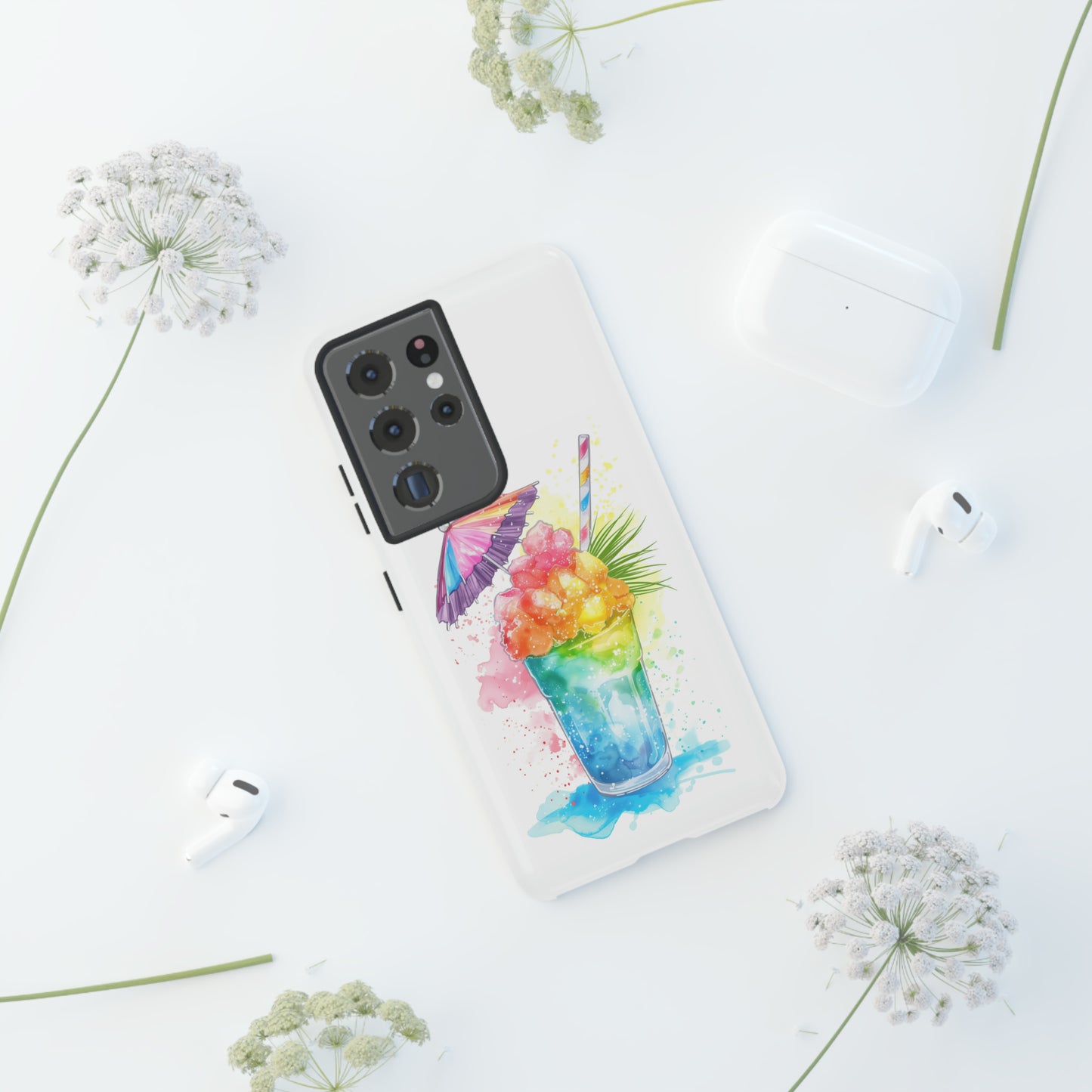 Shave Ice Colorful Hawaiian Tropical Phone Case, 808, Island Tropics, Wireless Compatible, Protective Cell Phone Case iPhone, Samsung, Pixel