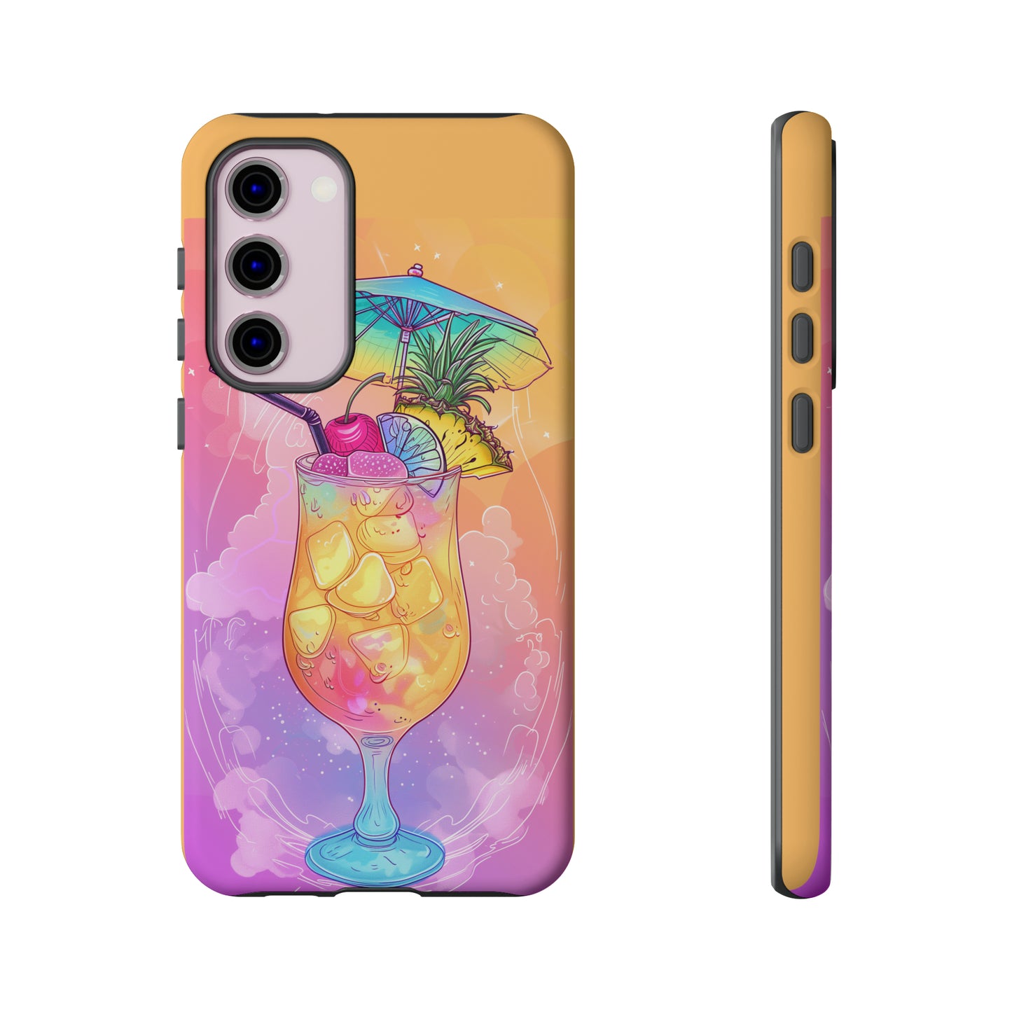 Pina Colada Cocktail Hawaiian Tropical Phone Case, Island Tropics, Wireless Compatible, Protective Cell Phone Case iPhone, Samsung, Pixel
