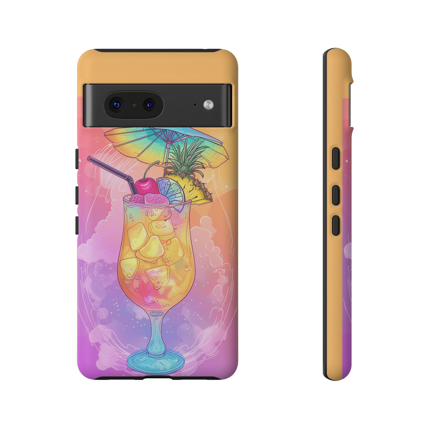 Pina Colada Cocktail Hawaiian Tropical Phone Case, Island Tropics, Wireless Compatible, Protective Cell Phone Case iPhone, Samsung, Pixel