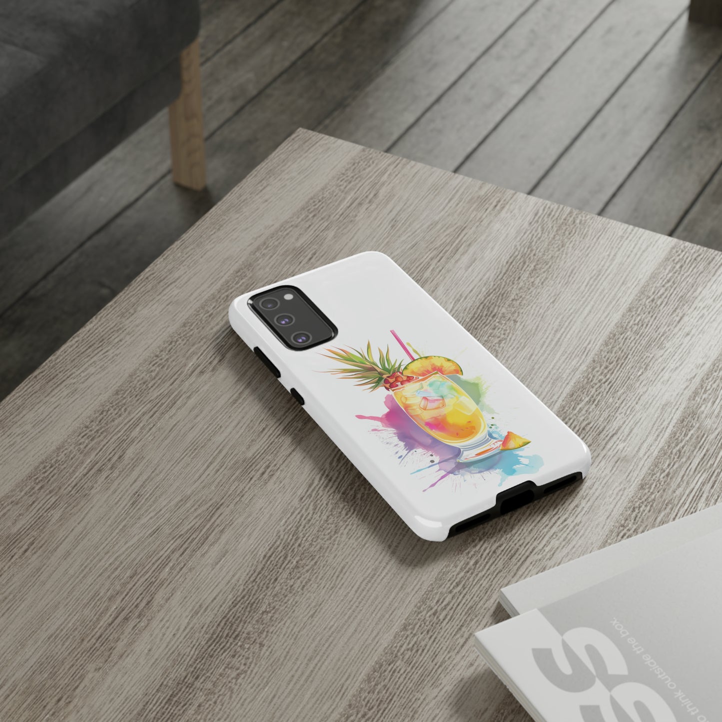 Pina Colada Cocktail Hawaiian Tropical Phone Case, Island Tropics, Wireless Compatible, Protective Cell Phone Case iPhone, Samsung, Pixel