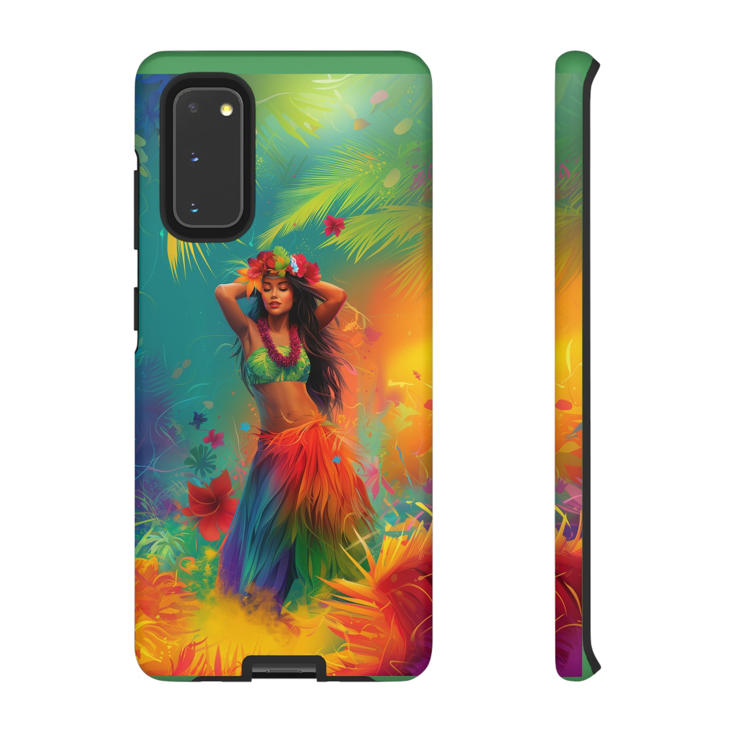 Hula Girl Hawaiian Phone Case, Tropical, Hibiscus, Wireless Compatible, Protective Cell Phone Case for iPhone, Samsung, Pixel phones