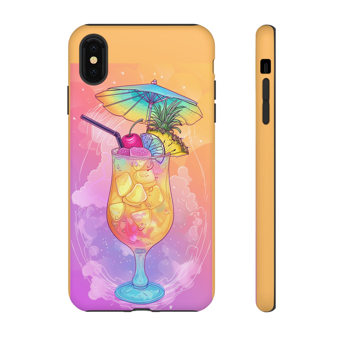 Pina Colada Cocktail Hawaiian Tropical Phone Case, Island Tropics, Wireless Compatible, Protective Cell Phone Case iPhone, Samsung, Pixel