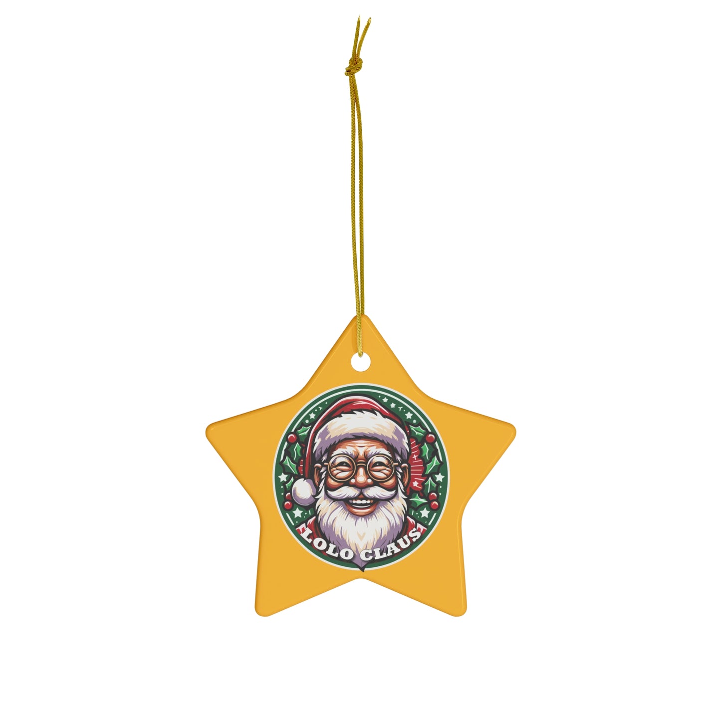 Lolo Claus Ceramic Ornament, 4 Shapes