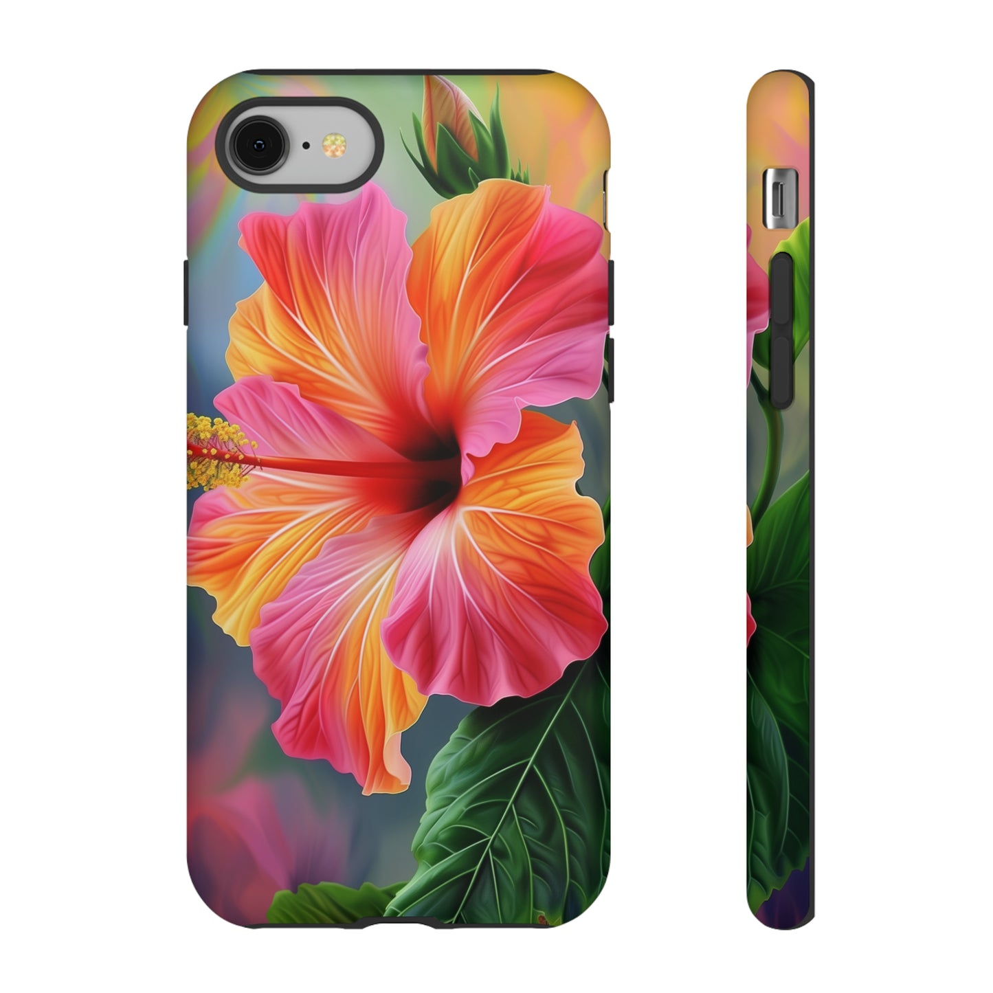 Hibiscus Flower Hawaiian Phone Case, Tropical, Wireless Compatible, Protective Cell Phone Case for iPhone, Samsung, Pixel phones