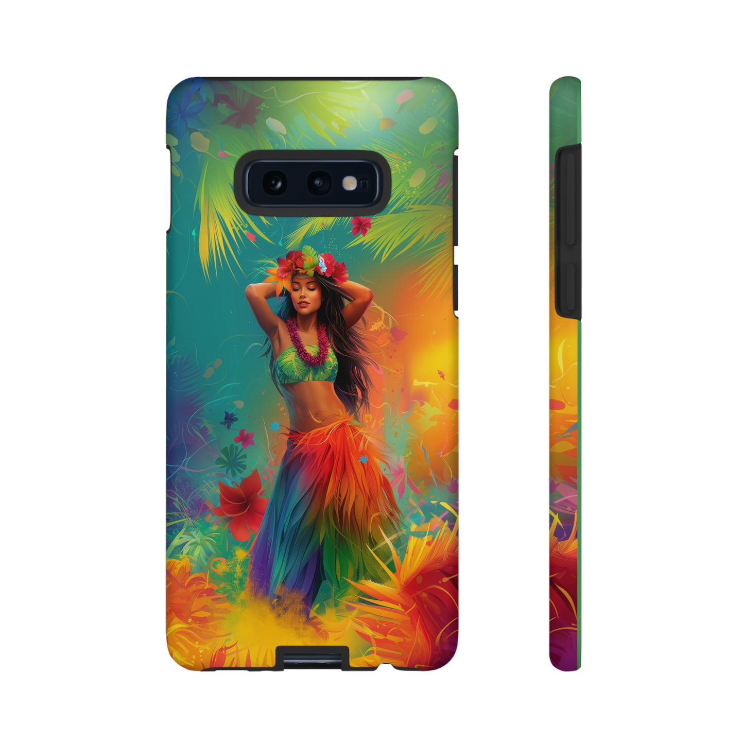 Hula Girl Hawaiian Phone Case, Tropical, Hibiscus, Wireless Compatible, Protective Cell Phone Case for iPhone, Samsung, Pixel phones