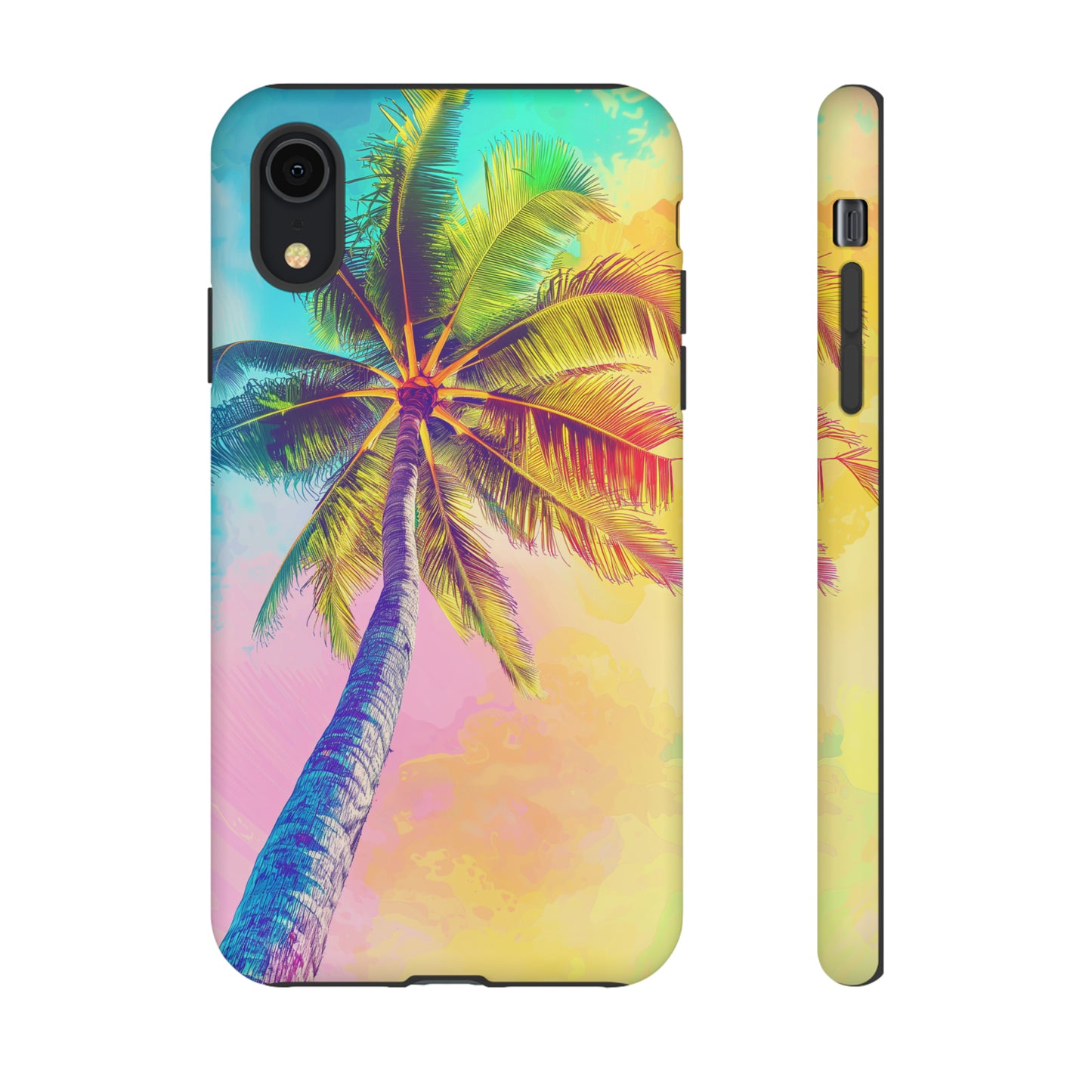 Palm Tree Colorful Hawaiian Tropical Phone Case, 808, Island Tropics, Wireless Compatible, Protective Cell Phone Case iPhone, Samsung, Pixel