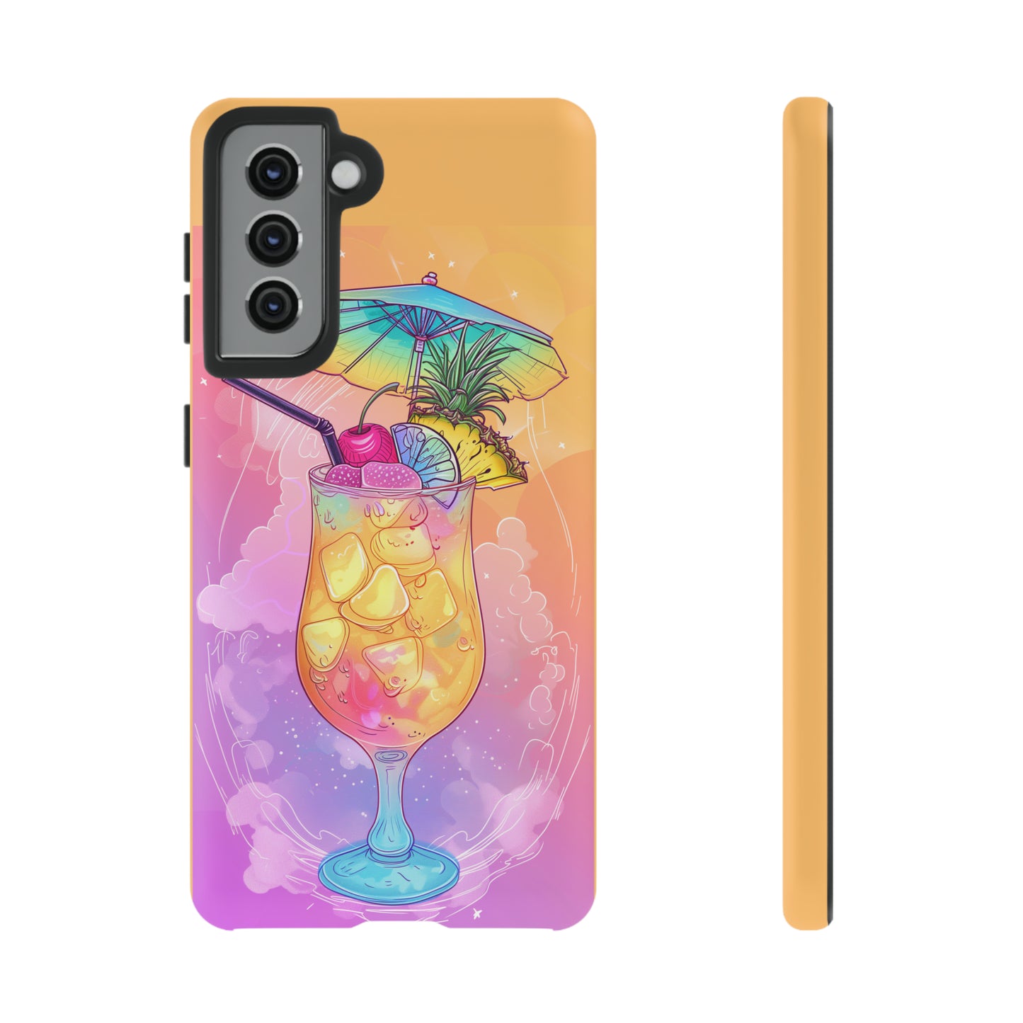 Pina Colada Cocktail Hawaiian Tropical Phone Case, Island Tropics, Wireless Compatible, Protective Cell Phone Case iPhone, Samsung, Pixel