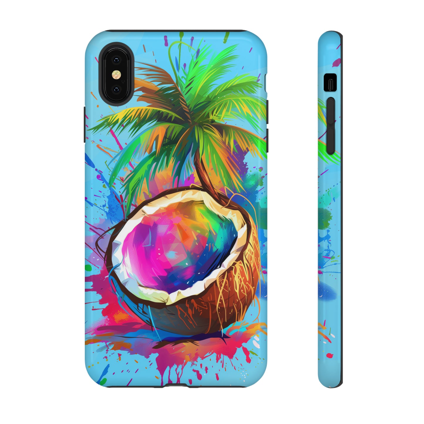 Coconut Colorful Hawaiian Tropical Phone Case, 808, Island Tropics, Wireless Compatible, Protective Cell Phone Case iPhone, Samsung, Pixel