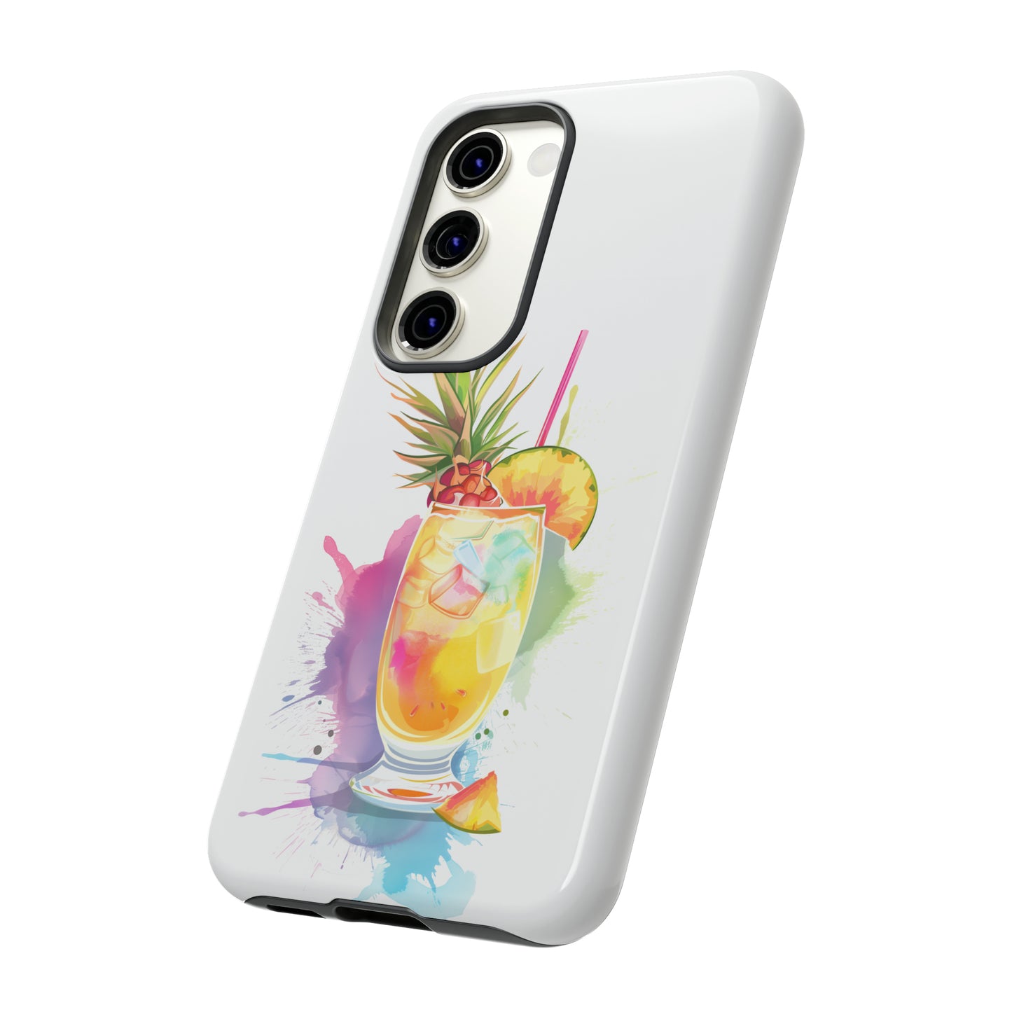 Pina Colada Cocktail Hawaiian Tropical Phone Case, Island Tropics, Wireless Compatible, Protective Cell Phone Case iPhone, Samsung, Pixel