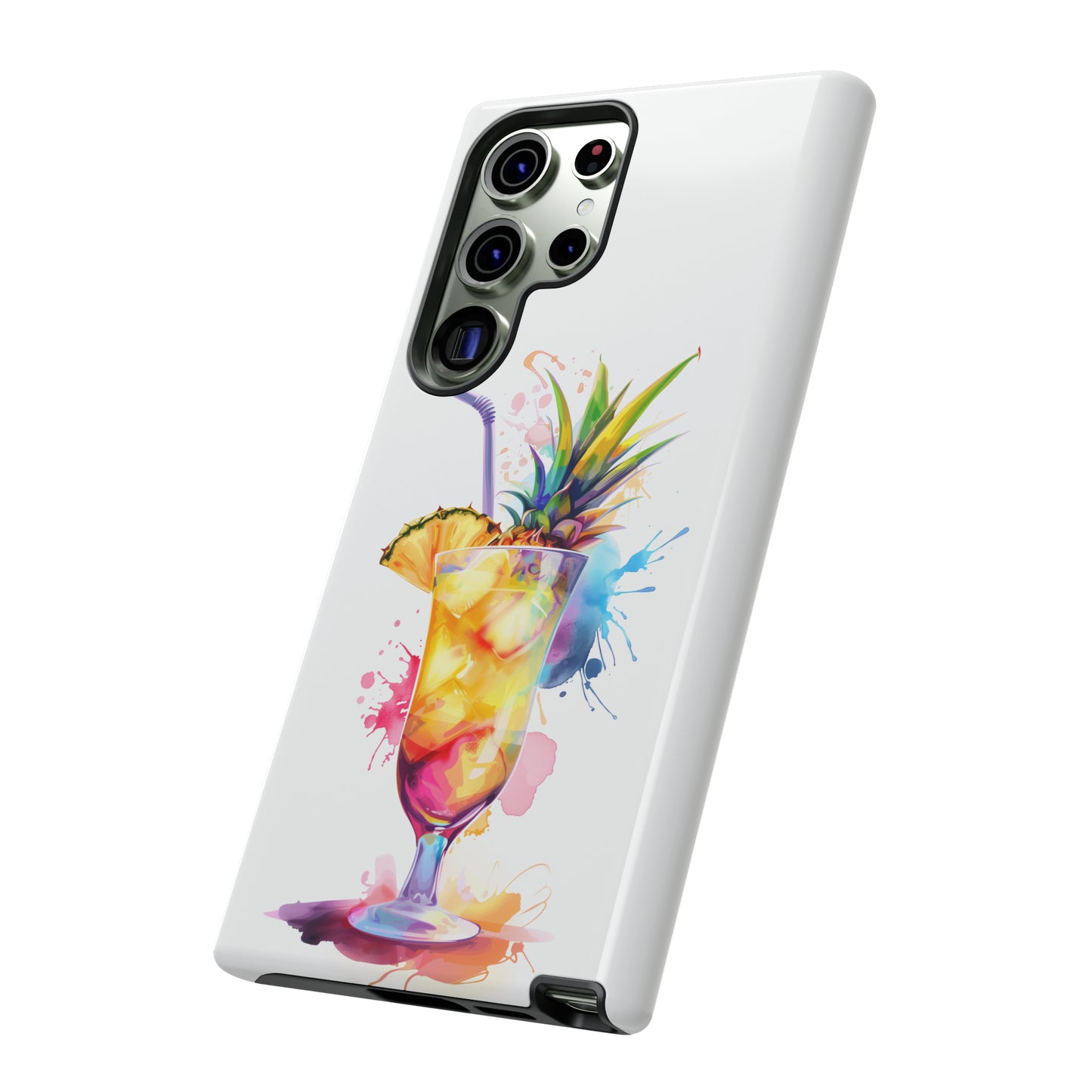 Pina Colada Cocktail Hawaiian Tropical Phone Case, Island Tropics, Wireless Compatible, Protective Cell Phone Case iPhone, Samsung, Pixel