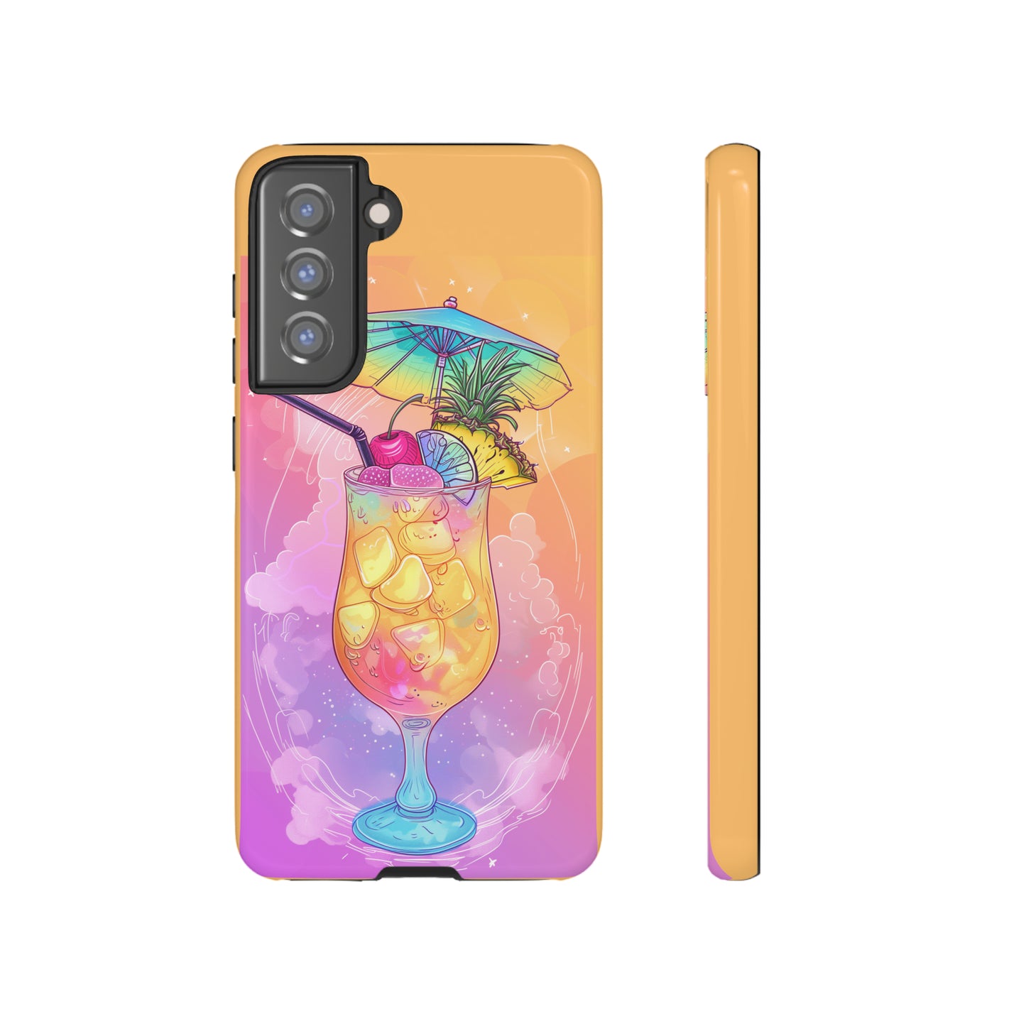 Pina Colada Cocktail Hawaiian Tropical Phone Case, Island Tropics, Wireless Compatible, Protective Cell Phone Case iPhone, Samsung, Pixel