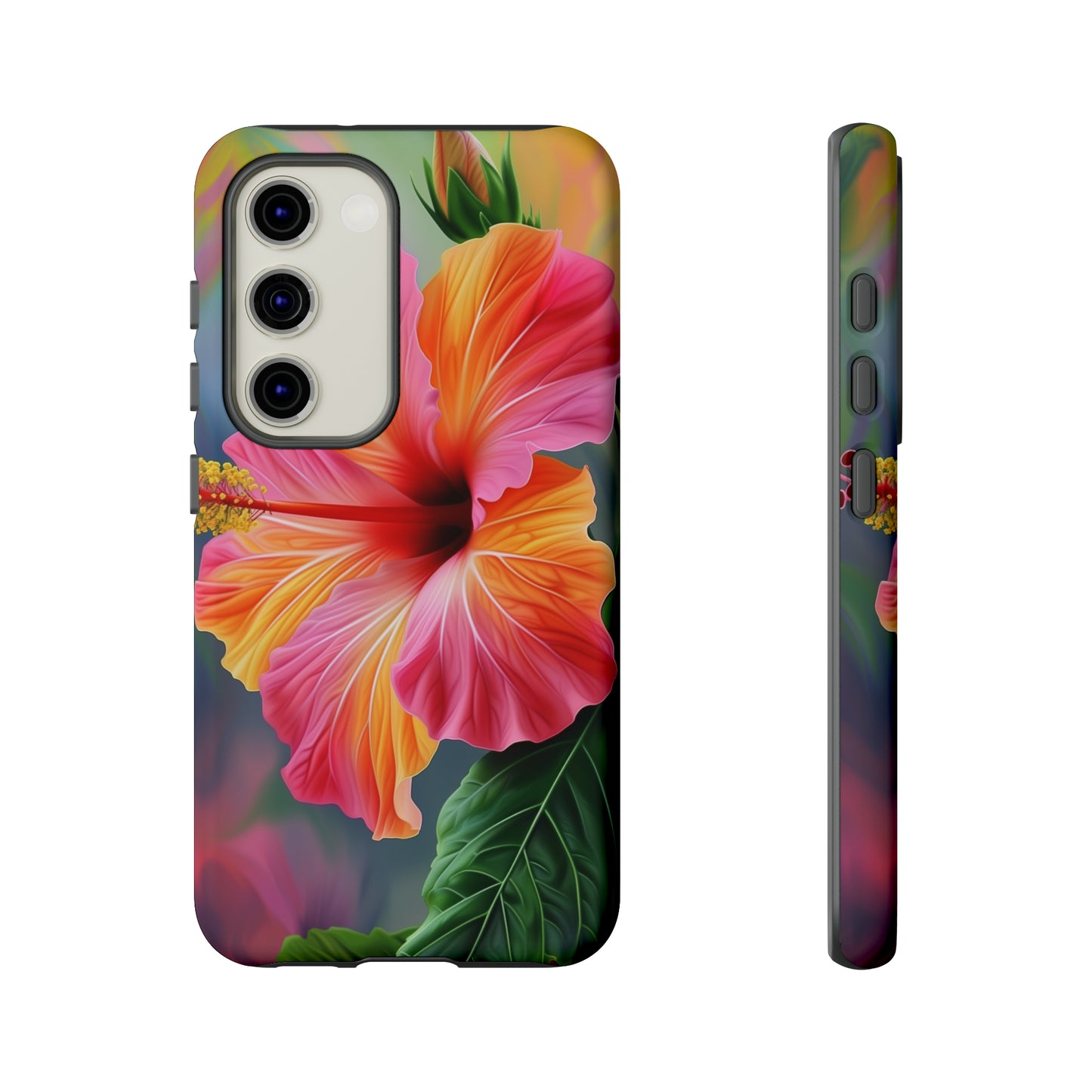 Hibiscus Flower Hawaiian Phone Case, Tropical, Wireless Compatible, Protective Cell Phone Case for iPhone, Samsung, Pixel phones