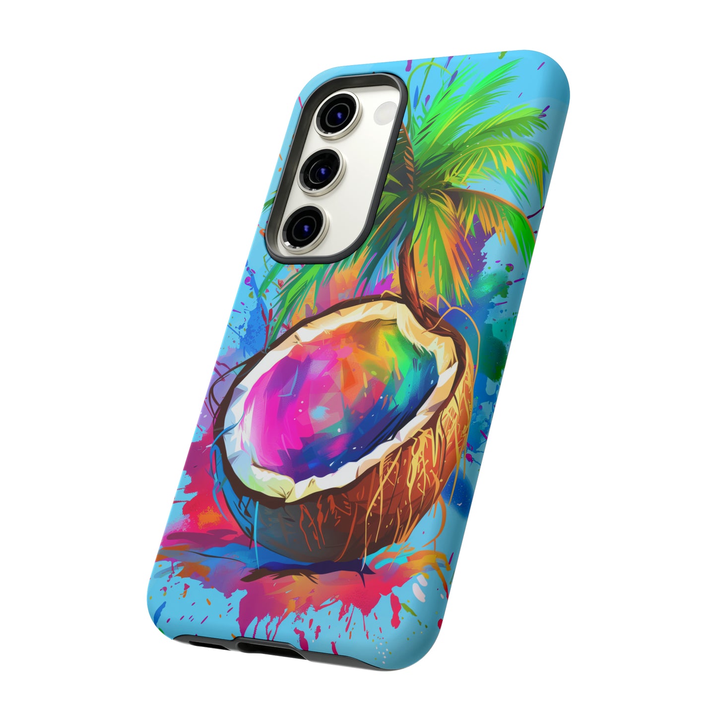 Coconut Colorful Hawaiian Tropical Phone Case, 808, Island Tropics, Wireless Compatible, Protective Cell Phone Case iPhone, Samsung, Pixel