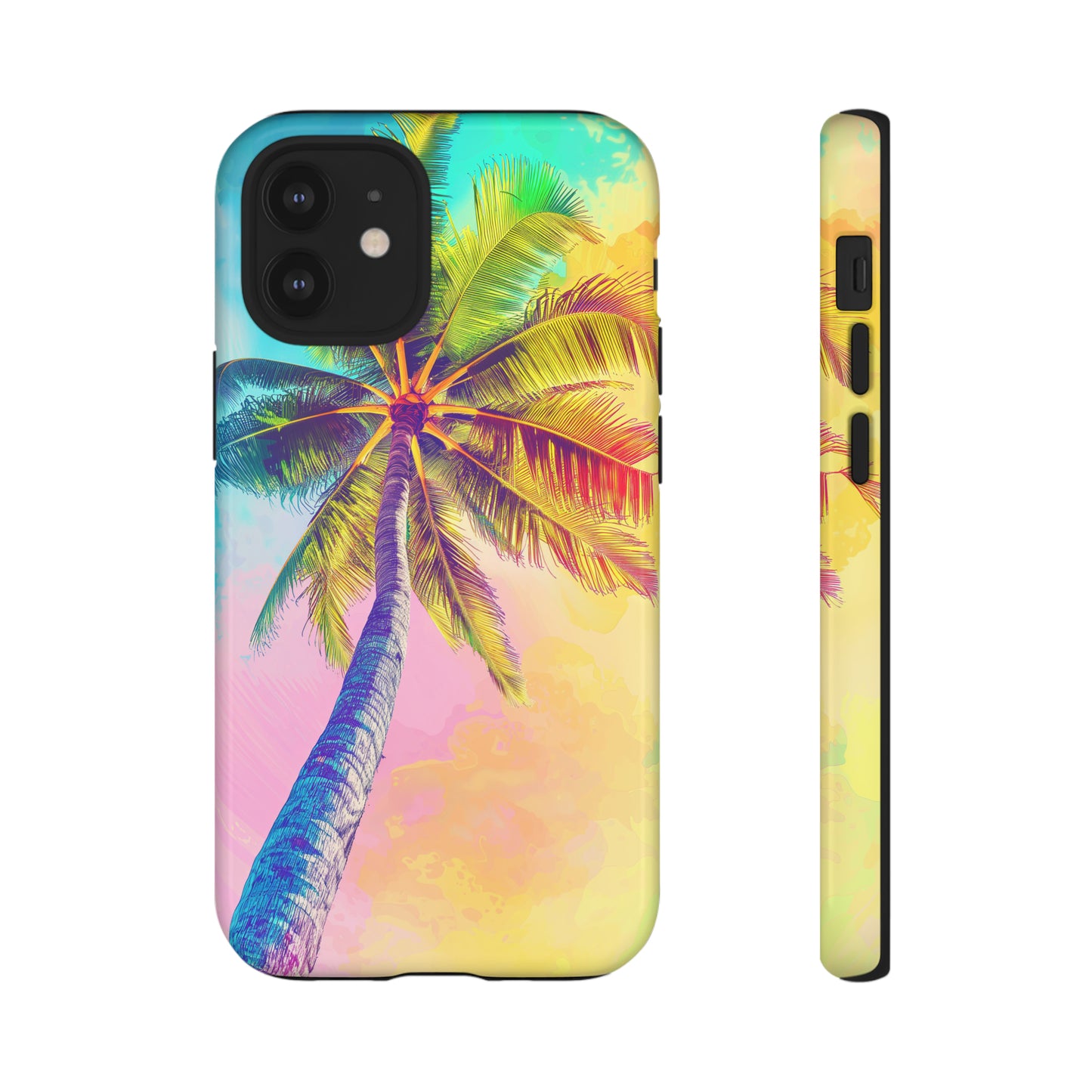Palm Tree Colorful Hawaiian Tropical Phone Case, 808, Island Tropics, Wireless Compatible, Protective Cell Phone Case iPhone, Samsung, Pixel