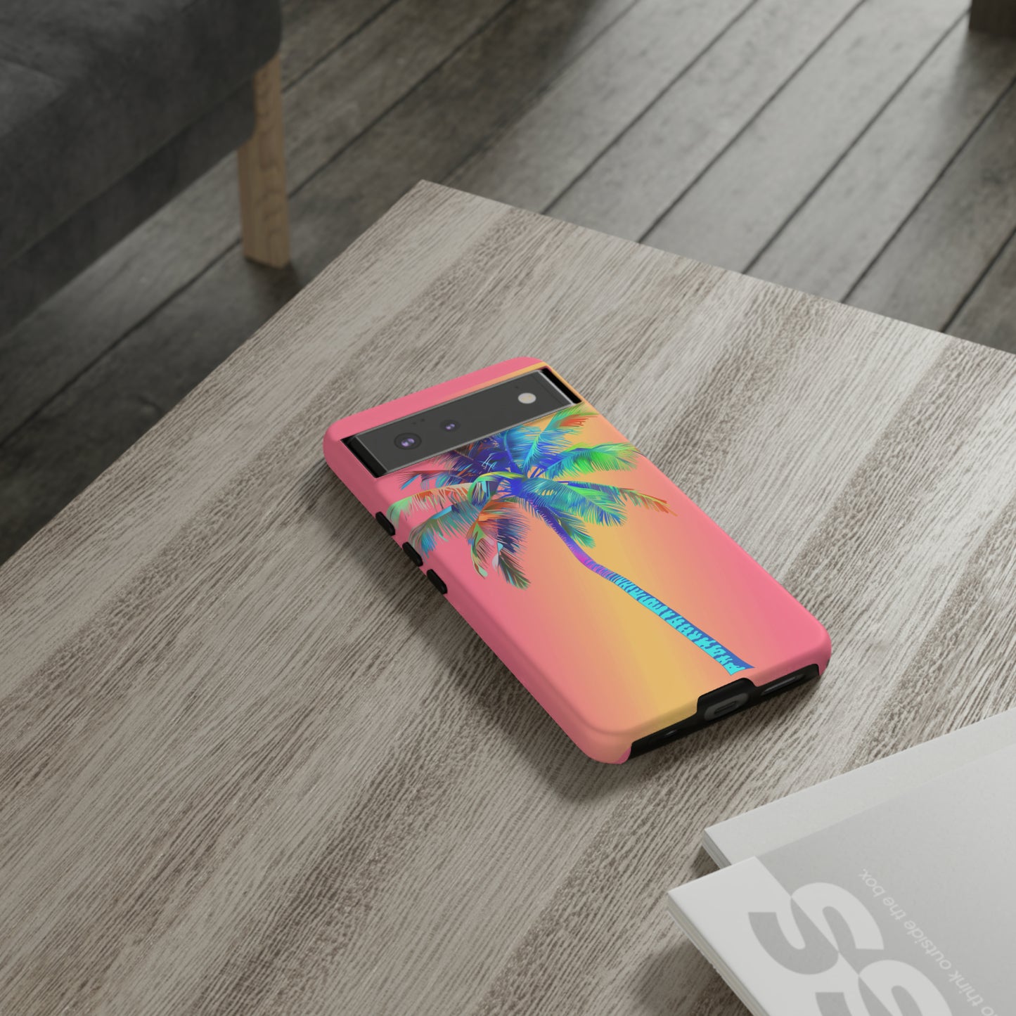 Palm Tree Pink Hawaiian Tropical Phone Case, 808, Island Tropics, Wireless Compatible, Protective Cell Phone Case for iPhone, Samsung, Pixel