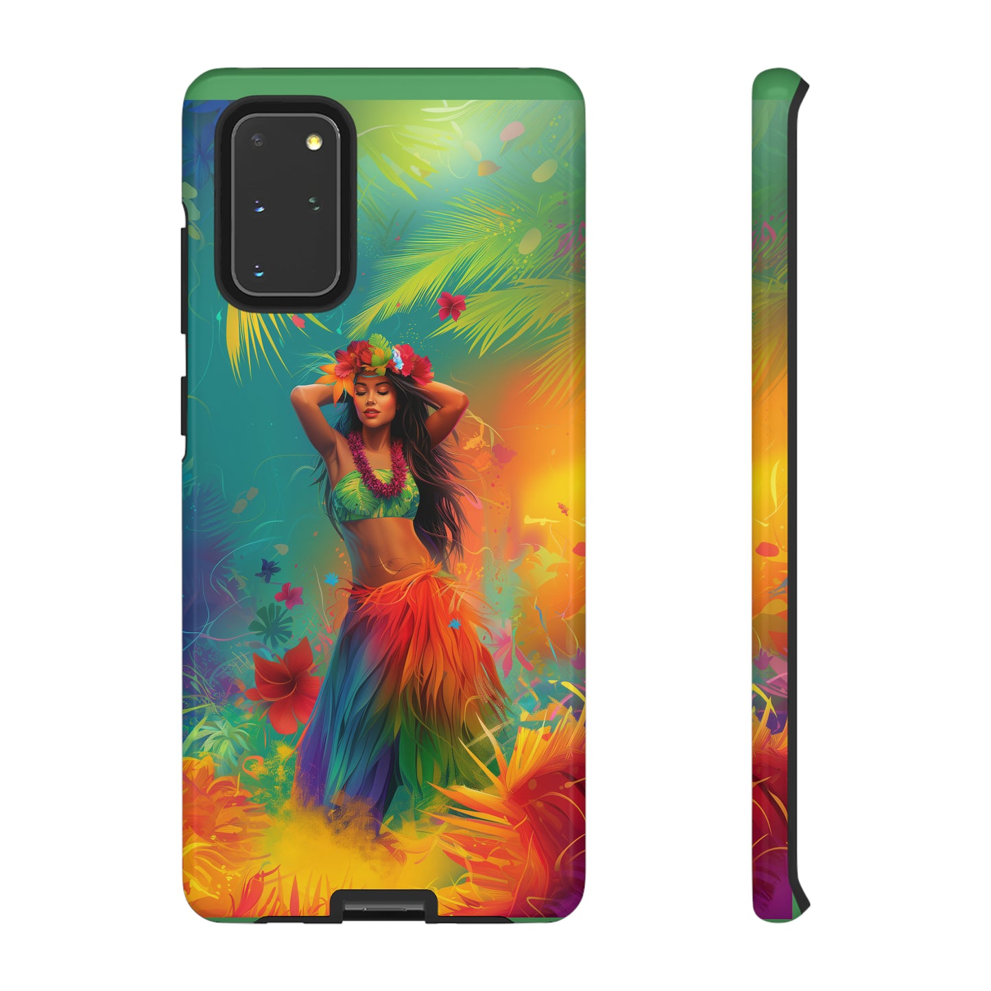 Hula Girl Hawaiian Phone Case, Tropical, Hibiscus, Wireless Compatible, Protective Cell Phone Case for iPhone, Samsung, Pixel phones