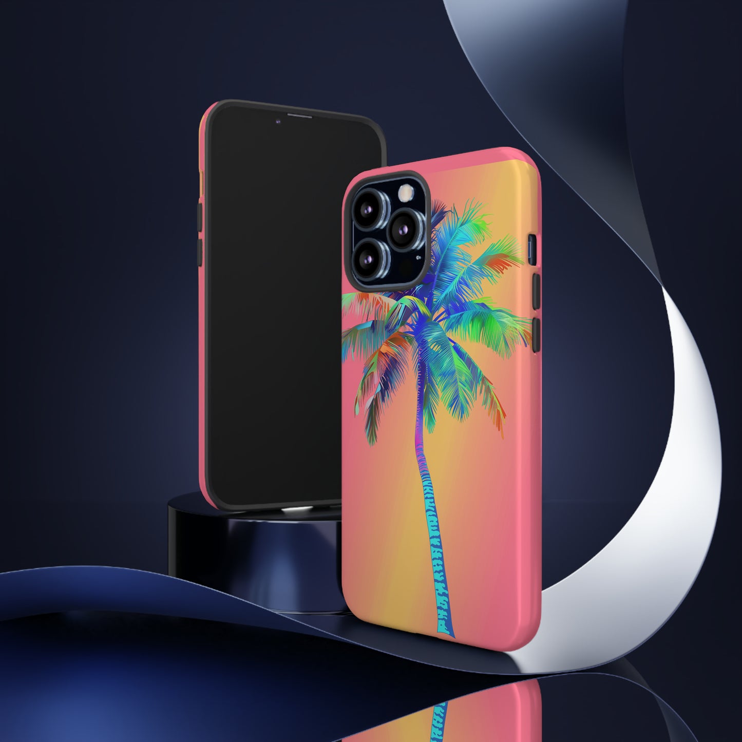 Palm Tree Pink Hawaiian Tropical Phone Case, 808, Island Tropics, Wireless Compatible, Protective Cell Phone Case for iPhone, Samsung, Pixel