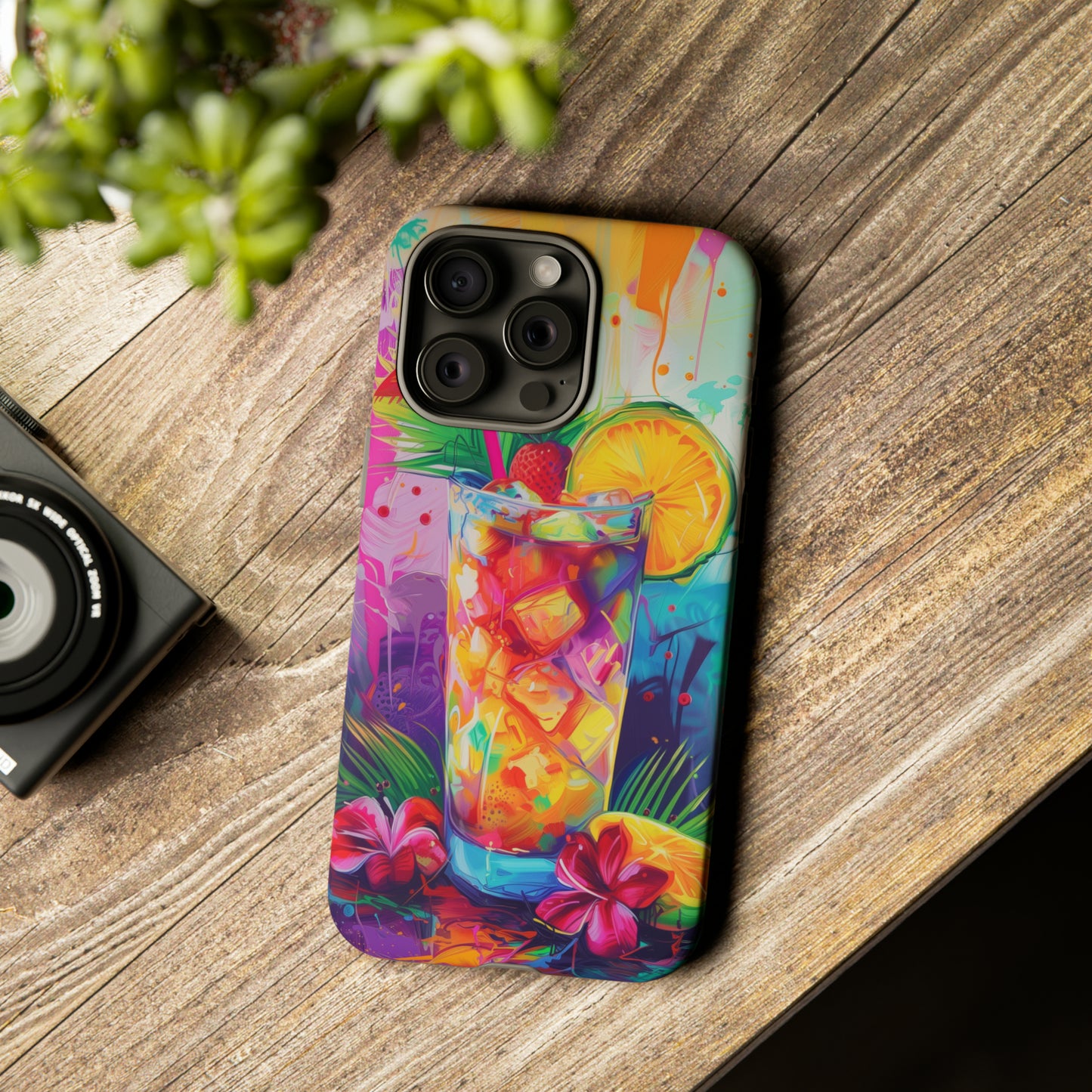 Mai Tai Cocktail Hawaiian Tropical Phone Case, 808, Island Tropics, Wireless Compatible, Protective Cell Phone Case iPhone, Samsung, Pixel