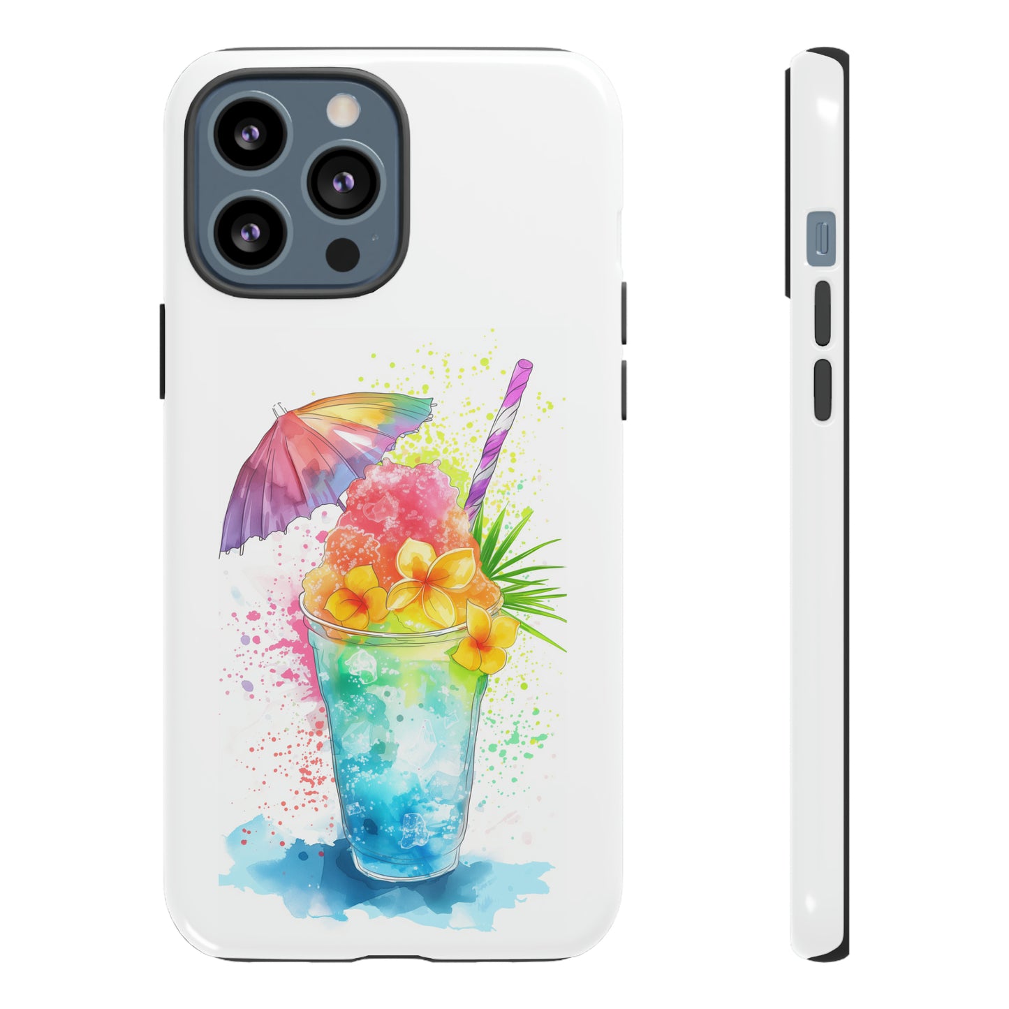 Shave Ice Plumerias Hawaiian Tropical Phone Case, 808, Island Tropics, Wireless Compatible, Protective Cell Case iPhone, Samsung, Pixel