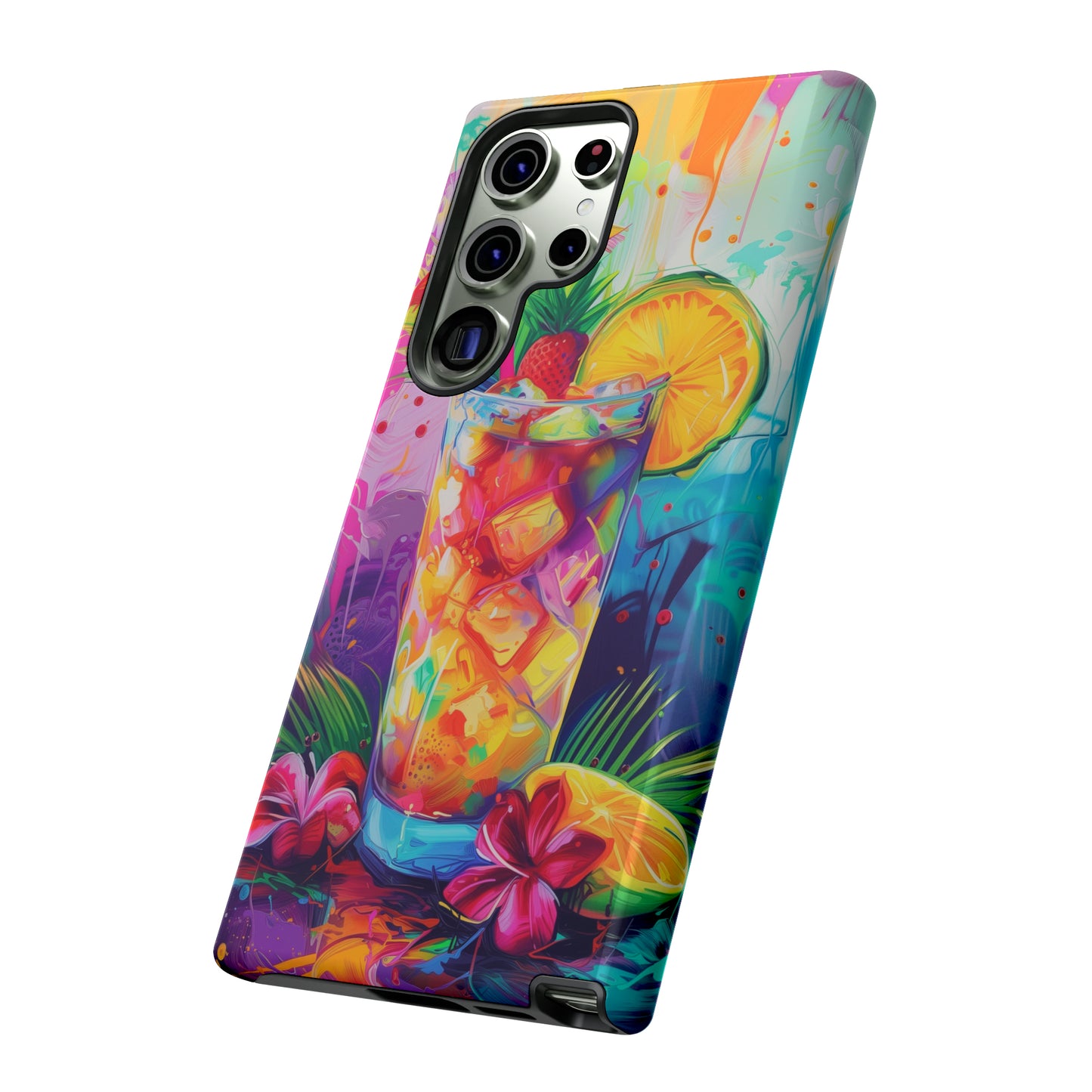 Mai Tai Cocktail Hawaiian Tropical Phone Case, 808, Island Tropics, Wireless Compatible, Protective Cell Phone Case iPhone, Samsung, Pixel