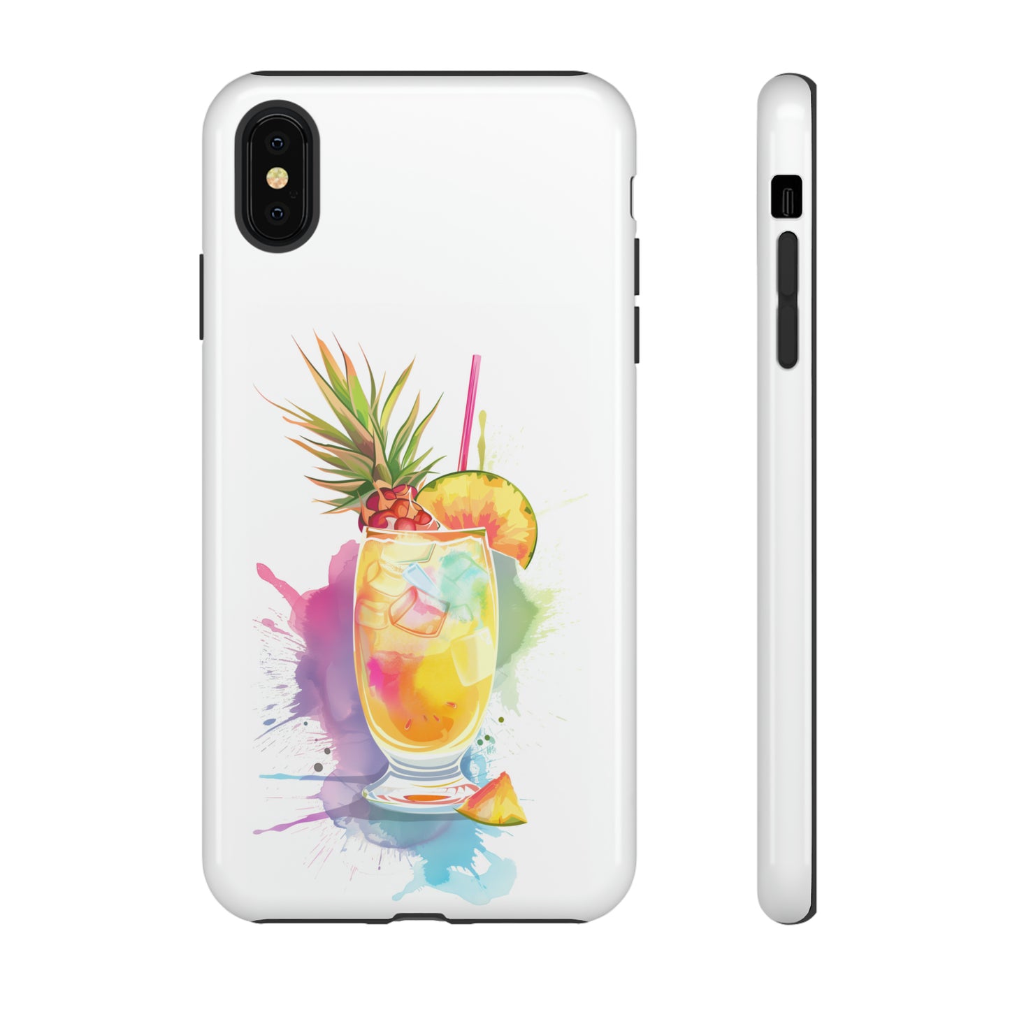 Pina Colada Cocktail Hawaiian Tropical Phone Case, Island Tropics, Wireless Compatible, Protective Cell Phone Case iPhone, Samsung, Pixel