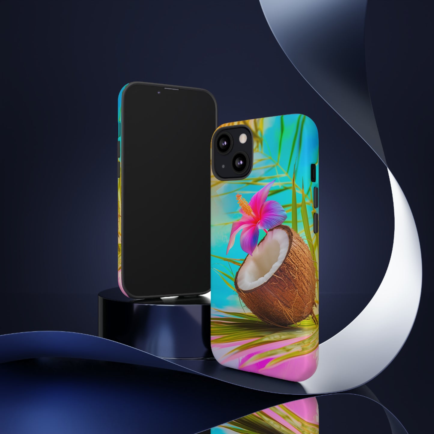 Coconut Colorful Hawaiian Tropical Phone Case, 808, Island Tropics, Wireless Compatible, Protective Cell Phone Case iPhone, Samsung, Pixel