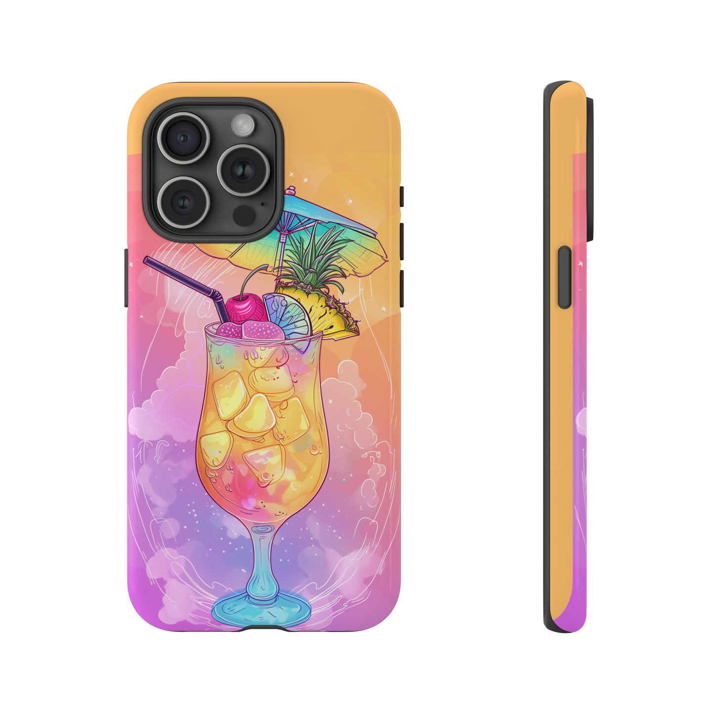 Pina Colada Cocktail Hawaiian Tropical Phone Case, Island Tropics, Wireless Compatible, Protective Cell Phone Case iPhone, Samsung, Pixel