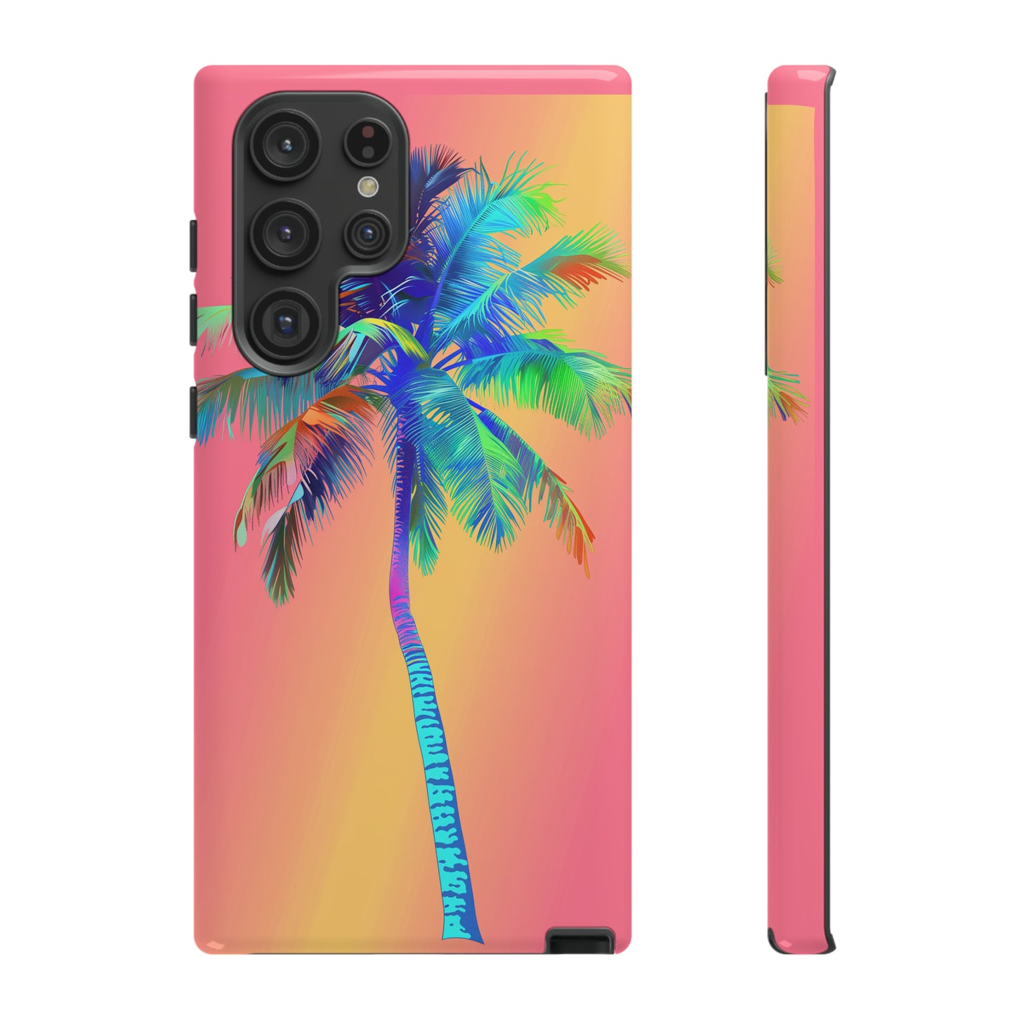 Palm Tree Pink Hawaiian Tropical Phone Case, 808, Island Tropics, Wireless Compatible, Protective Cell Phone Case for iPhone, Samsung, Pixel