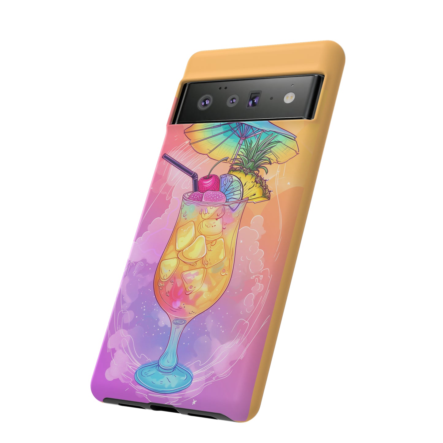 Pina Colada Cocktail Hawaiian Tropical Phone Case, Island Tropics, Wireless Compatible, Protective Cell Phone Case iPhone, Samsung, Pixel