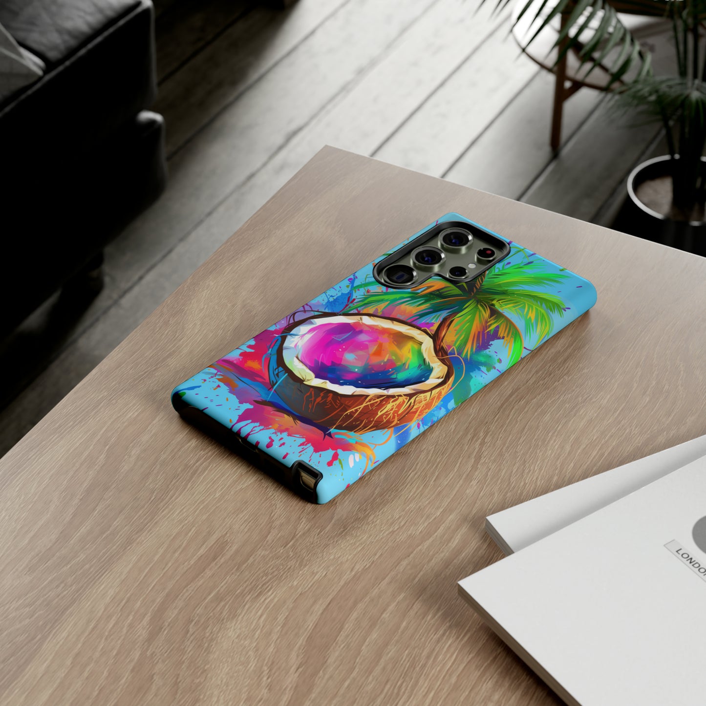 Coconut Colorful Hawaiian Tropical Phone Case, 808, Island Tropics, Wireless Compatible, Protective Cell Phone Case iPhone, Samsung, Pixel