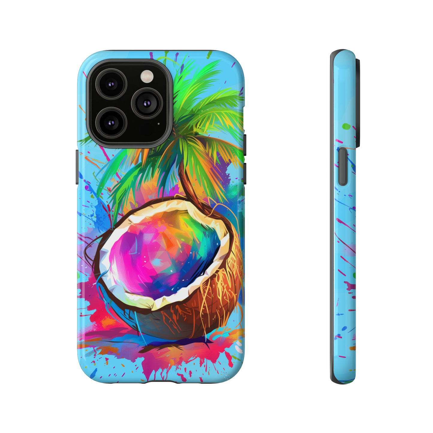 Coconut Colorful Hawaiian Tropical Phone Case, 808, Island Tropics, Wireless Compatible, Protective Cell Phone Case iPhone, Samsung, Pixel