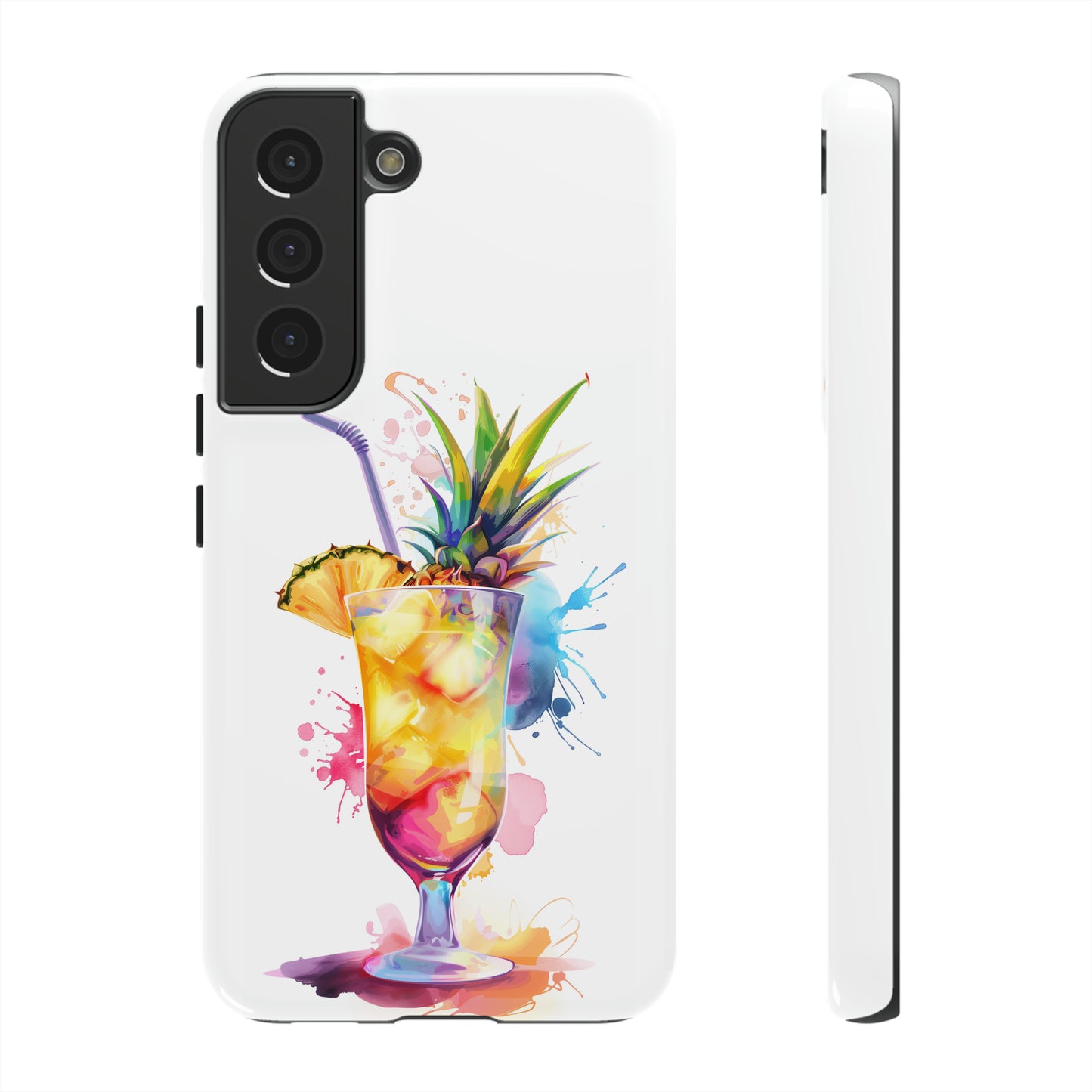 Pina Colada Cocktail Hawaiian Tropical Phone Case, Island Tropics, Wireless Compatible, Protective Cell Phone Case iPhone, Samsung, Pixel