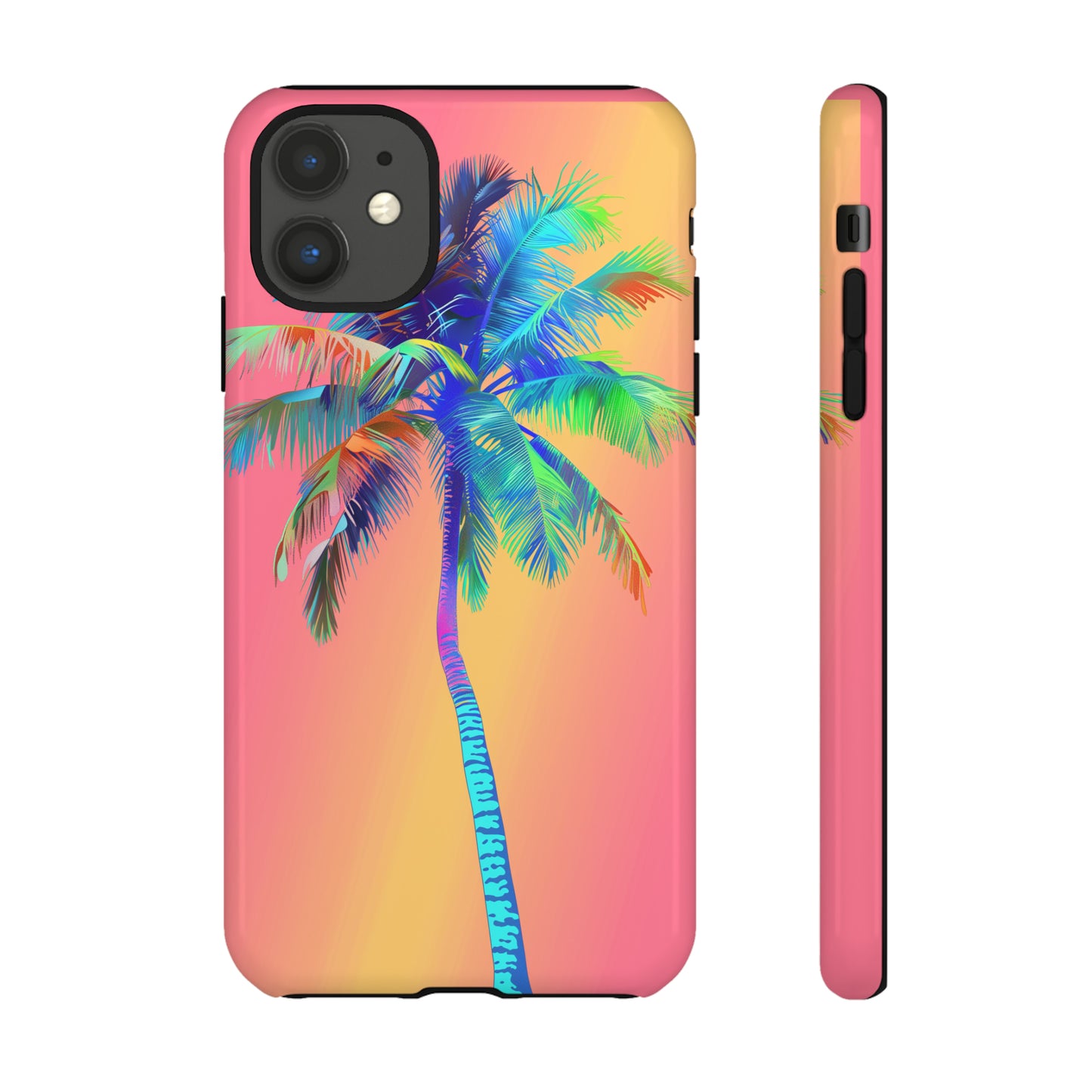 Palm Tree Pink Hawaiian Tropical Phone Case, 808, Island Tropics, Wireless Compatible, Protective Cell Phone Case for iPhone, Samsung, Pixel