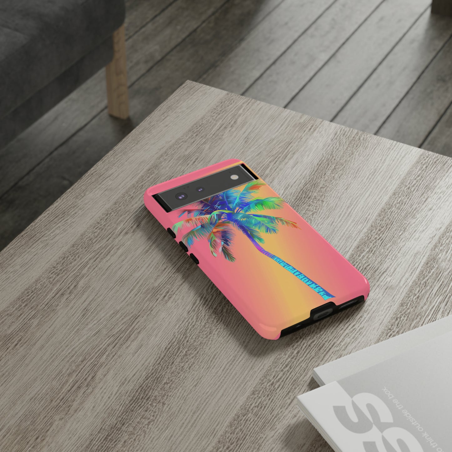 Palm Tree Pink Hawaiian Tropical Phone Case, 808, Island Tropics, Wireless Compatible, Protective Cell Phone Case for iPhone, Samsung, Pixel