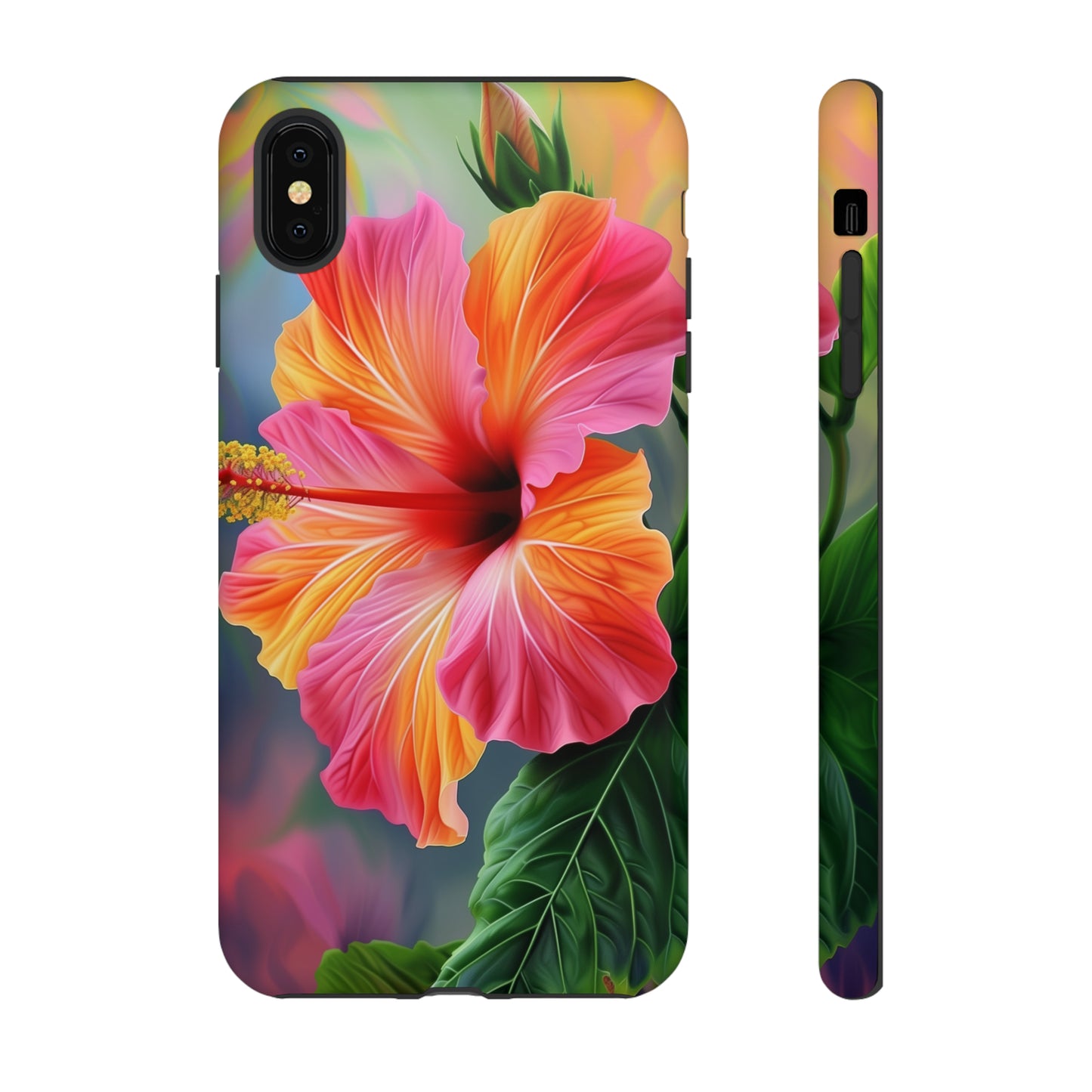 Hibiscus Flower Hawaiian Phone Case, Tropical, Wireless Compatible, Protective Cell Phone Case for iPhone, Samsung, Pixel phones