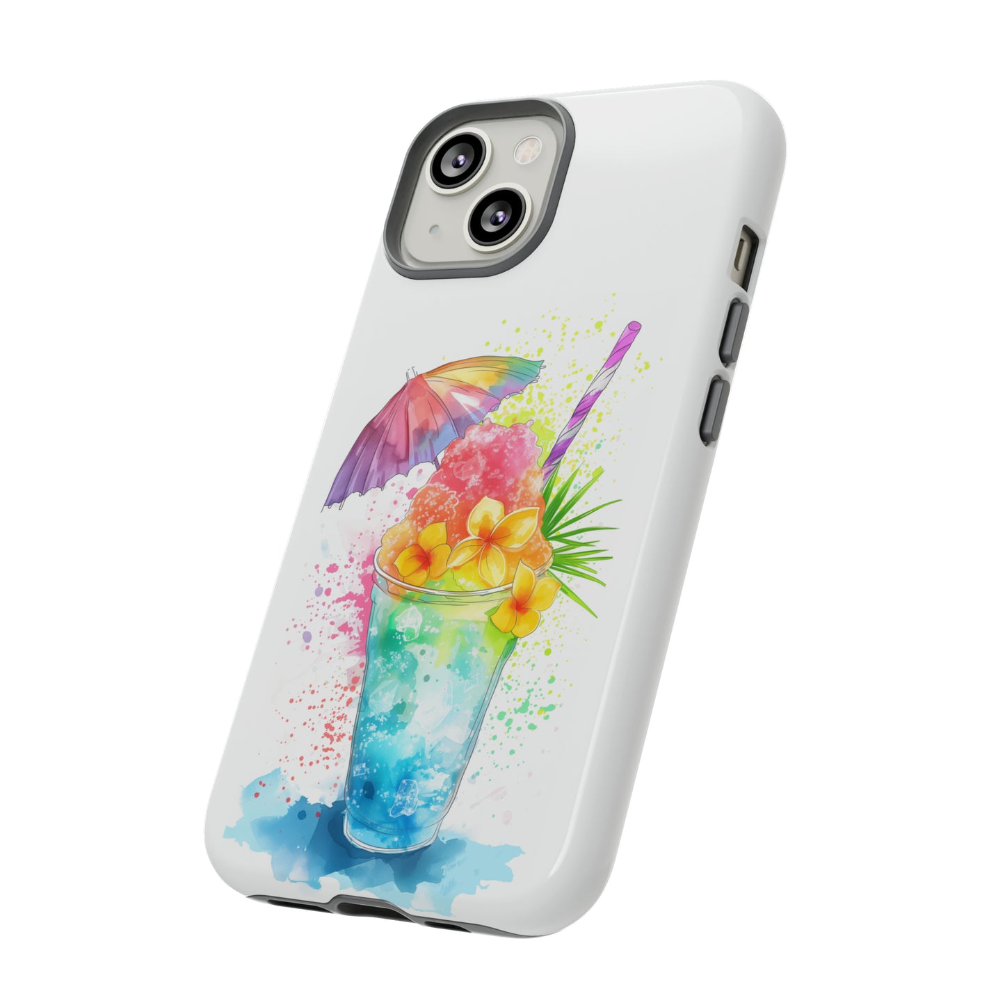 Shave Ice Plumerias Hawaiian Tropical Phone Case, 808, Island Tropics, Wireless Compatible, Protective Cell Case iPhone, Samsung, Pixel
