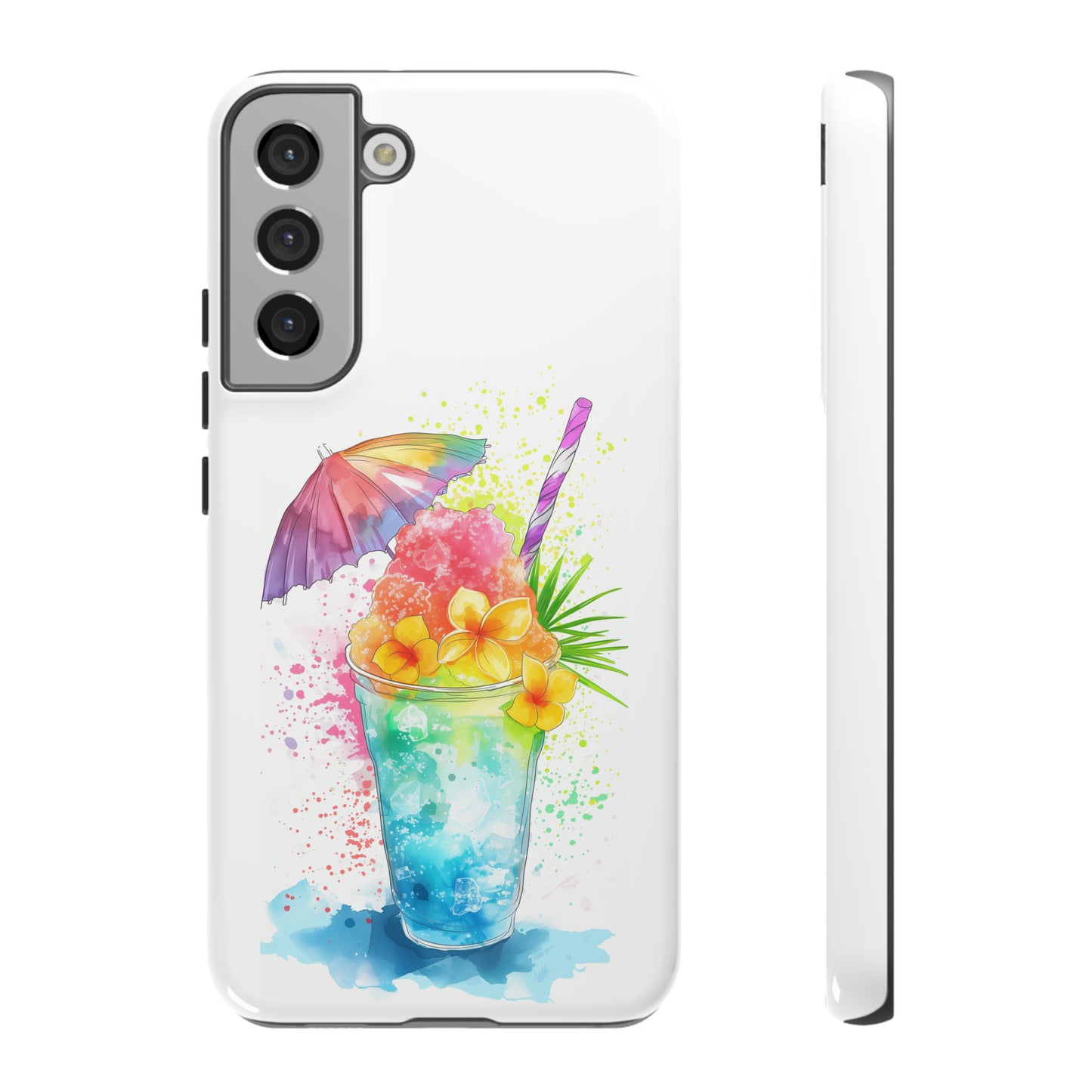 Shave Ice Plumerias Hawaiian Tropical Phone Case, 808, Island Tropics, Wireless Compatible, Protective Cell Case iPhone, Samsung, Pixel