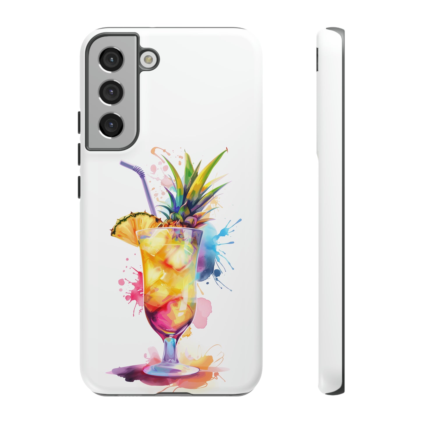 Pina Colada Cocktail Hawaiian Tropical Phone Case, Island Tropics, Wireless Compatible, Protective Cell Phone Case iPhone, Samsung, Pixel