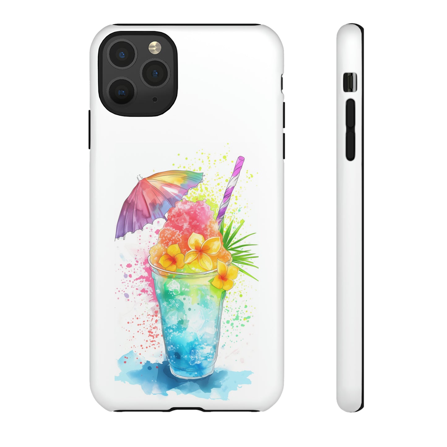 Shave Ice Plumerias Hawaiian Tropical Phone Case, 808, Island Tropics, Wireless Compatible, Protective Cell Case iPhone, Samsung, Pixel