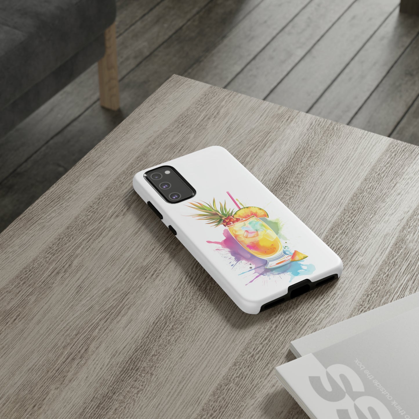 Pina Colada Cocktail Hawaiian Tropical Phone Case, Island Tropics, Wireless Compatible, Protective Cell Phone Case iPhone, Samsung, Pixel
