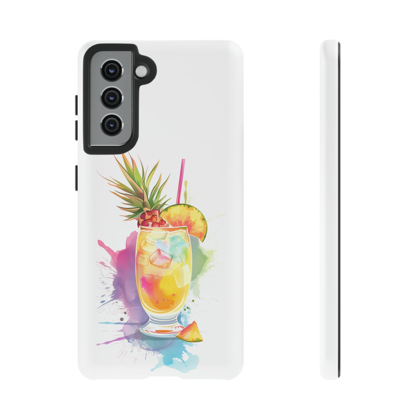 Pina Colada Cocktail Hawaiian Tropical Phone Case, Island Tropics, Wireless Compatible, Protective Cell Phone Case iPhone, Samsung, Pixel