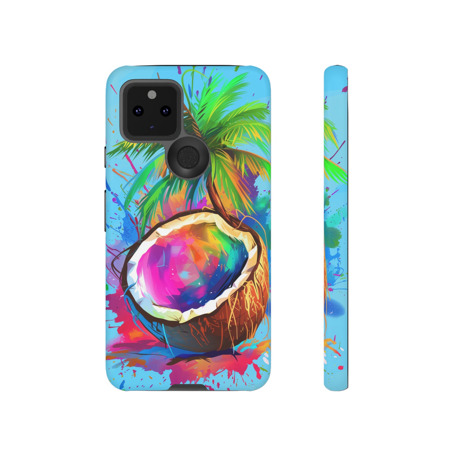 Coconut Colorful Hawaiian Tropical Phone Case, 808, Island Tropics, Wireless Compatible, Protective Cell Phone Case iPhone, Samsung, Pixel