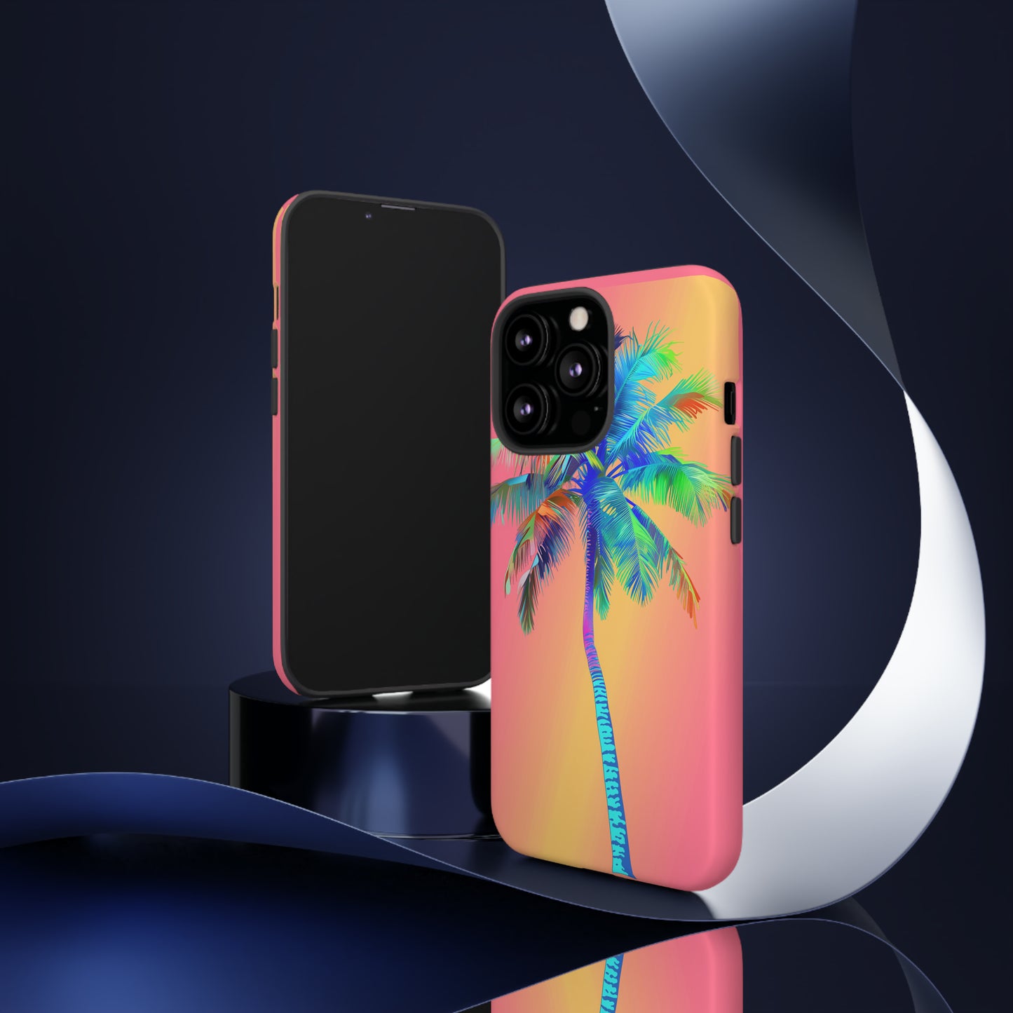 Palm Tree Pink Hawaiian Tropical Phone Case, 808, Island Tropics, Wireless Compatible, Protective Cell Phone Case for iPhone, Samsung, Pixel