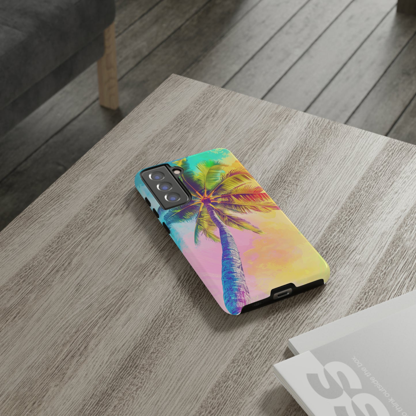 Palm Tree Colorful Hawaiian Tropical Phone Case, 808, Island Tropics, Wireless Compatible, Protective Cell Phone Case iPhone, Samsung, Pixel
