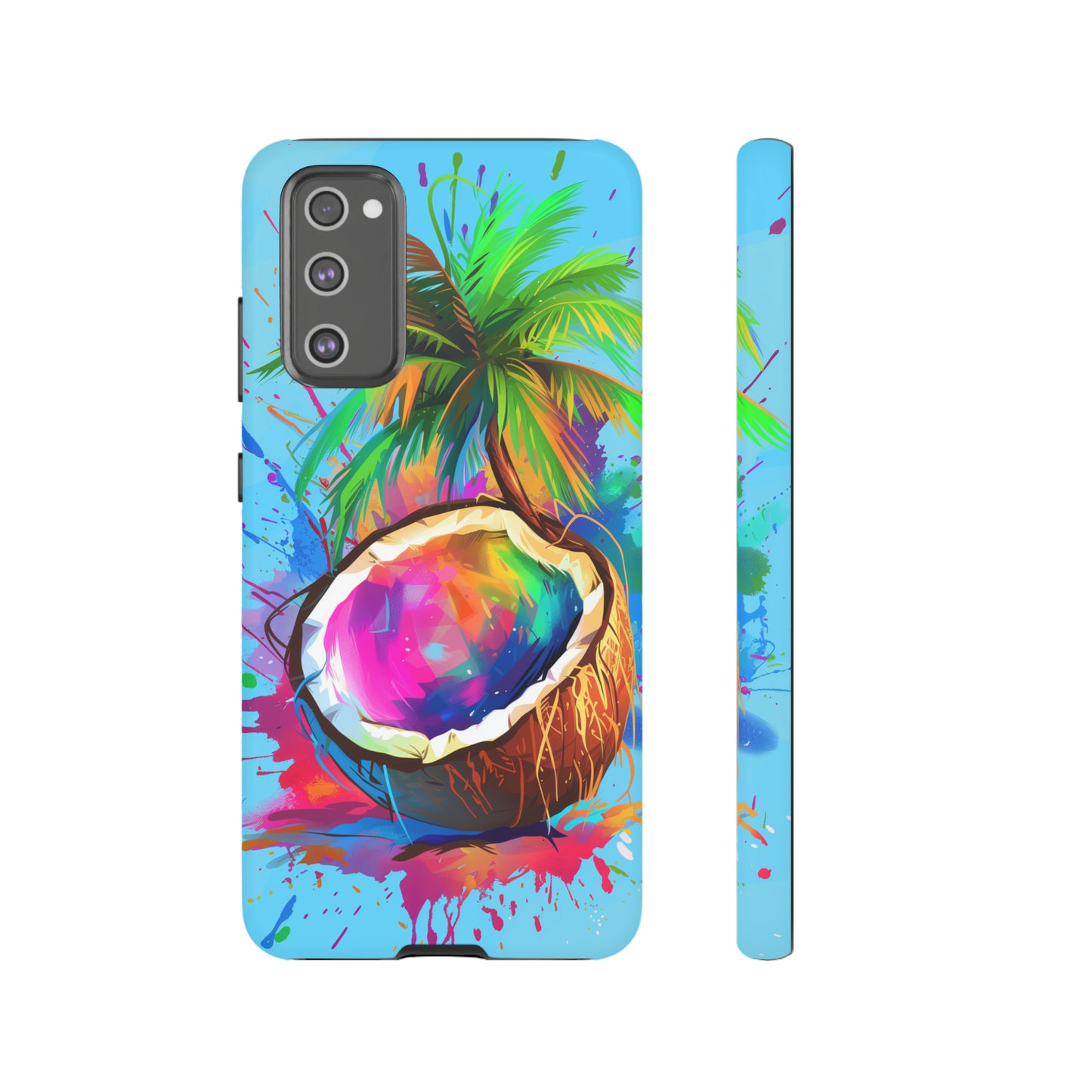 Coconut Colorful Hawaiian Tropical Phone Case, 808, Island Tropics, Wireless Compatible, Protective Cell Phone Case iPhone, Samsung, Pixel