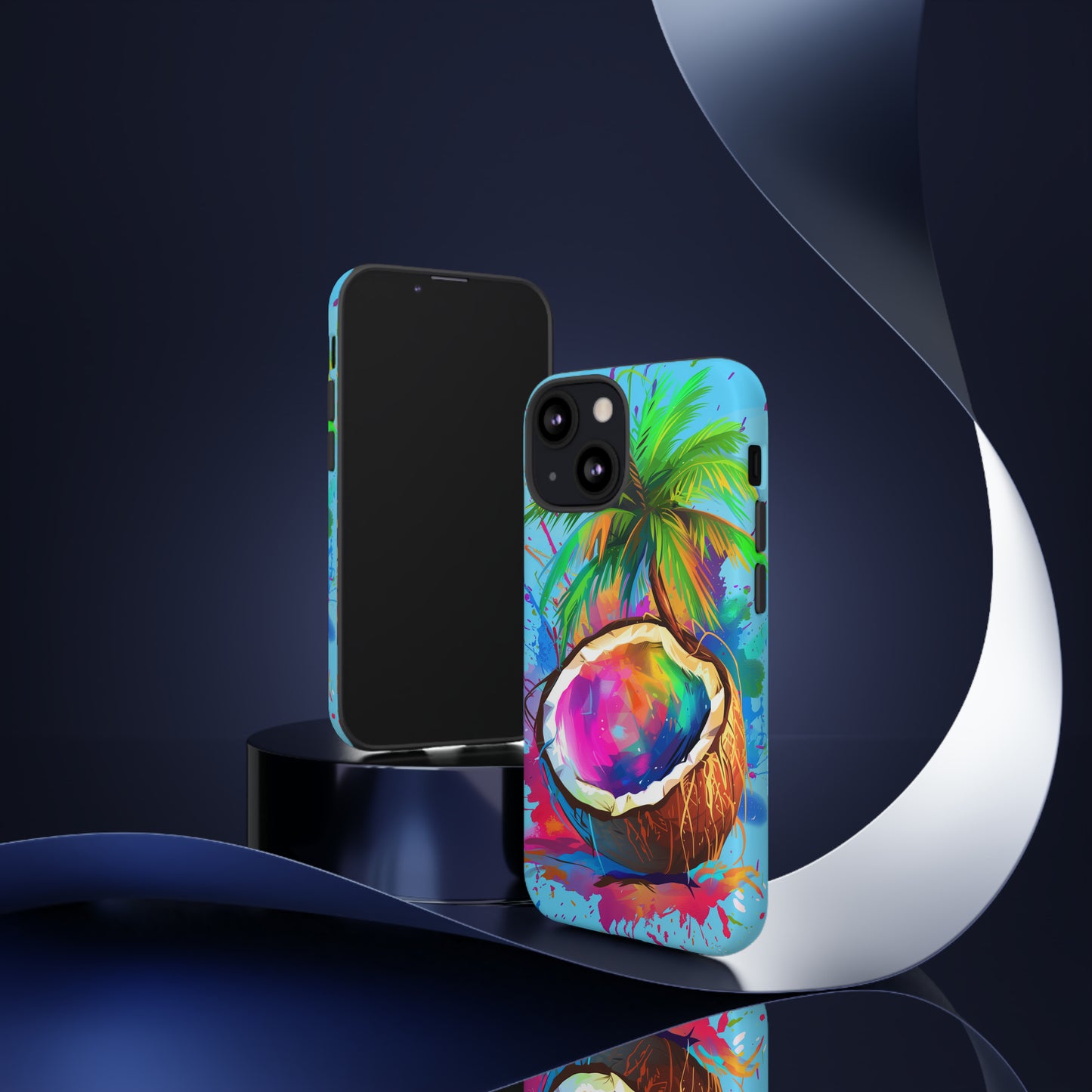 Coconut Colorful Hawaiian Tropical Phone Case, 808, Island Tropics, Wireless Compatible, Protective Cell Phone Case iPhone, Samsung, Pixel