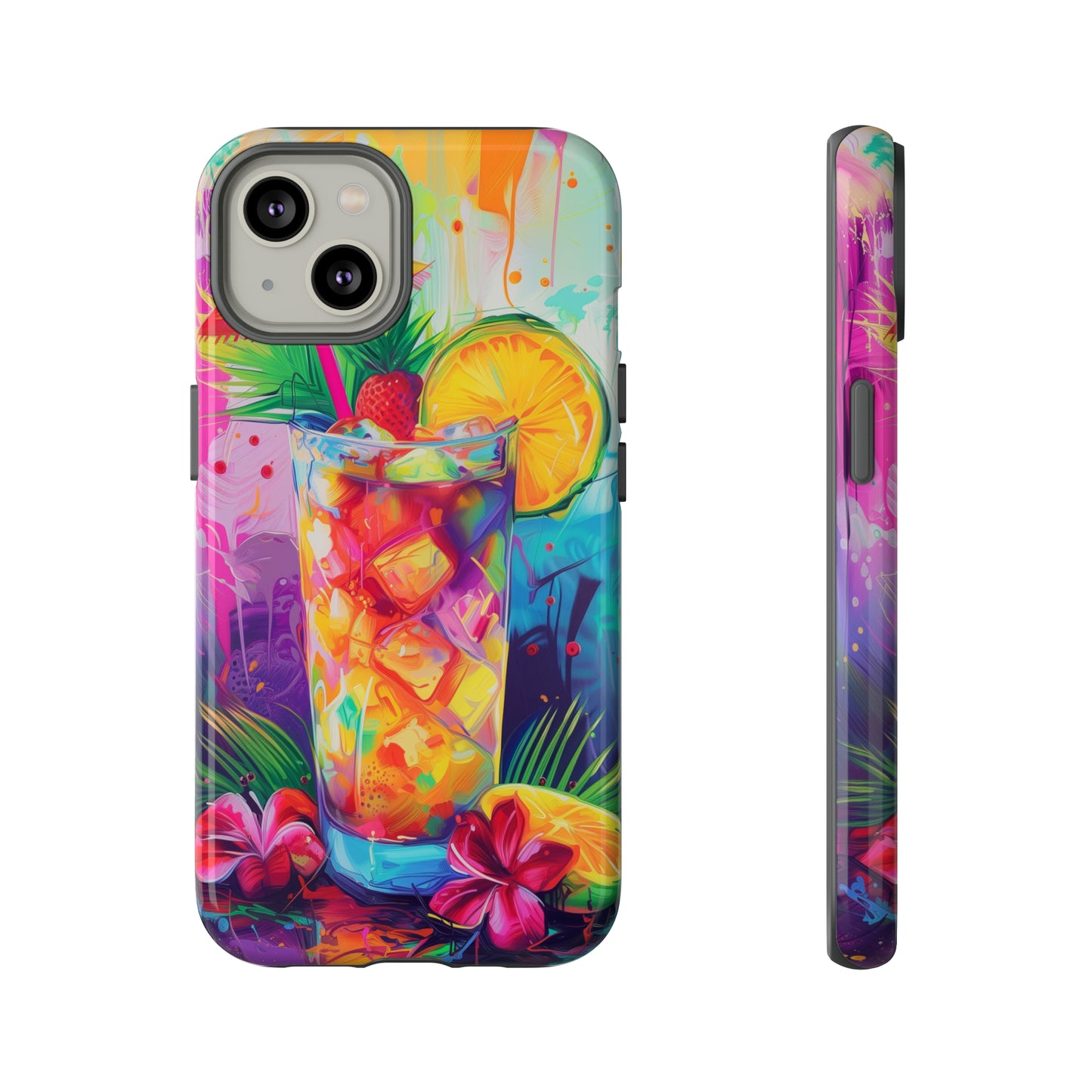 Mai Tai Cocktail Hawaiian Tropical Phone Case, 808, Island Tropics, Wireless Compatible, Protective Cell Phone Case iPhone, Samsung, Pixel