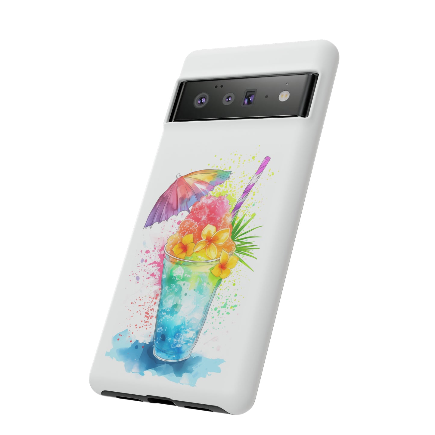 Shave Ice Plumerias Hawaiian Tropical Phone Case, 808, Island Tropics, Wireless Compatible, Protective Cell Case iPhone, Samsung, Pixel