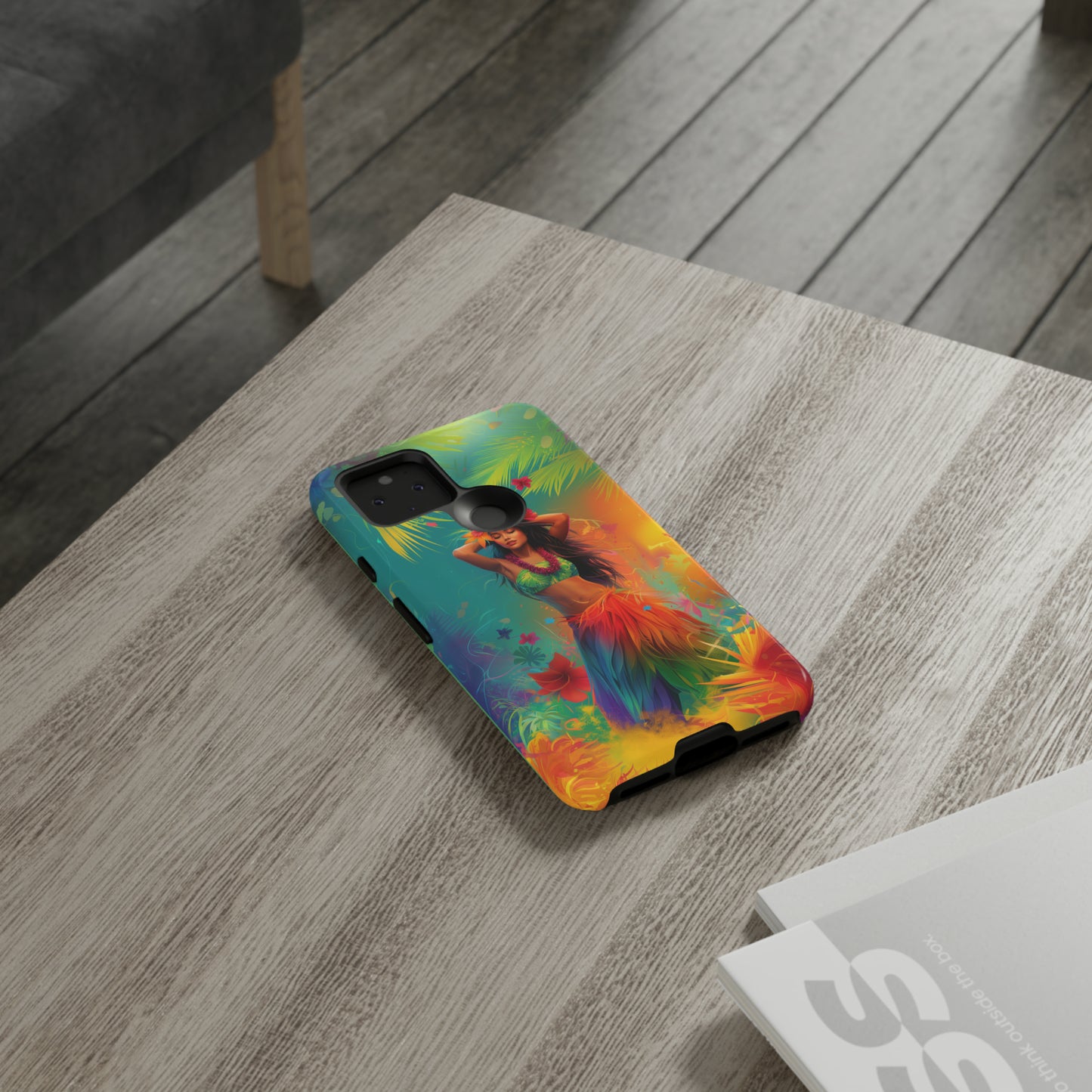 Hula Girl Hawaiian Phone Case, Tropical, Hibiscus, Wireless Compatible, Protective Cell Phone Case for iPhone, Samsung, Pixel phones
